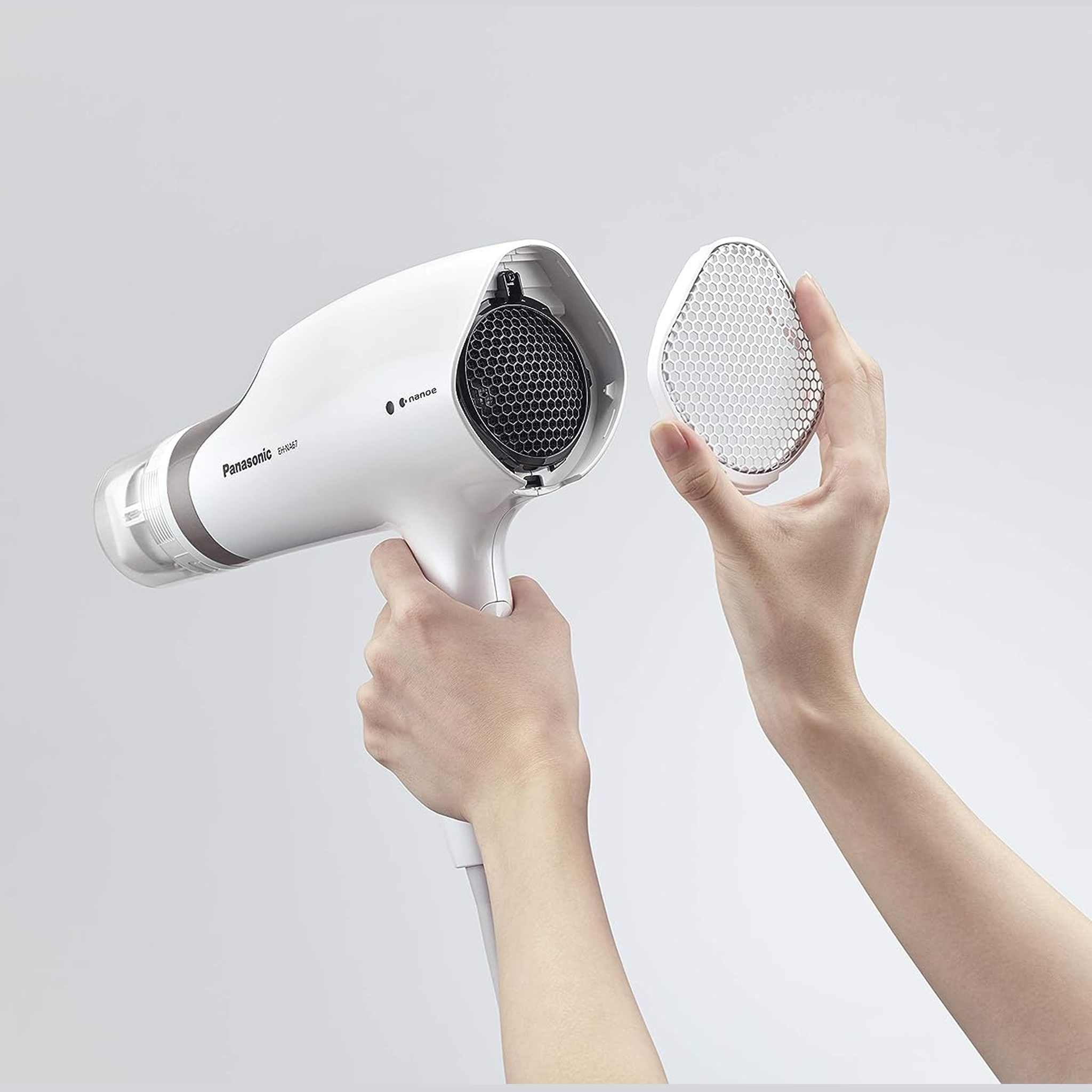 Panasonic EH-NA67-W Nanoe Salon Hair Dryer with Oscillating QuickDry Nozzle White Panasonic