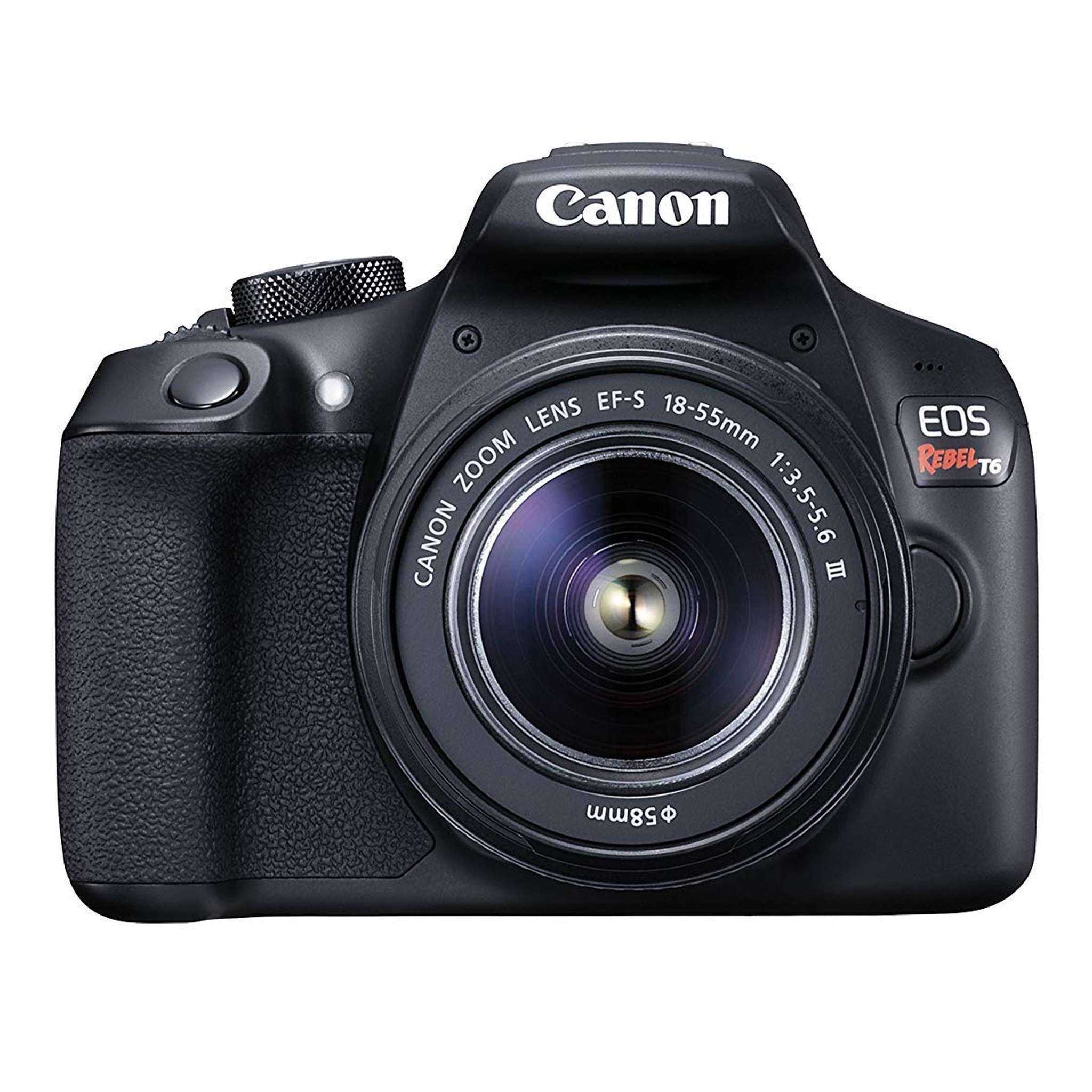 Canon EOS Rebel T6 18-55 DC III Kit + Canon EF 75-300 4.0-5.6 III + Corel Pinnacle Studio + 2X SanDisk 32GB + More Canon