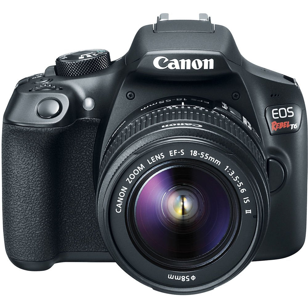 Canon EOS Rebel T6 Digital SLR Camera 1159C003 Bundle with 18-55mm f/3.5-5.6 is II Lens with 32GB Memory Card + Filter K Canon