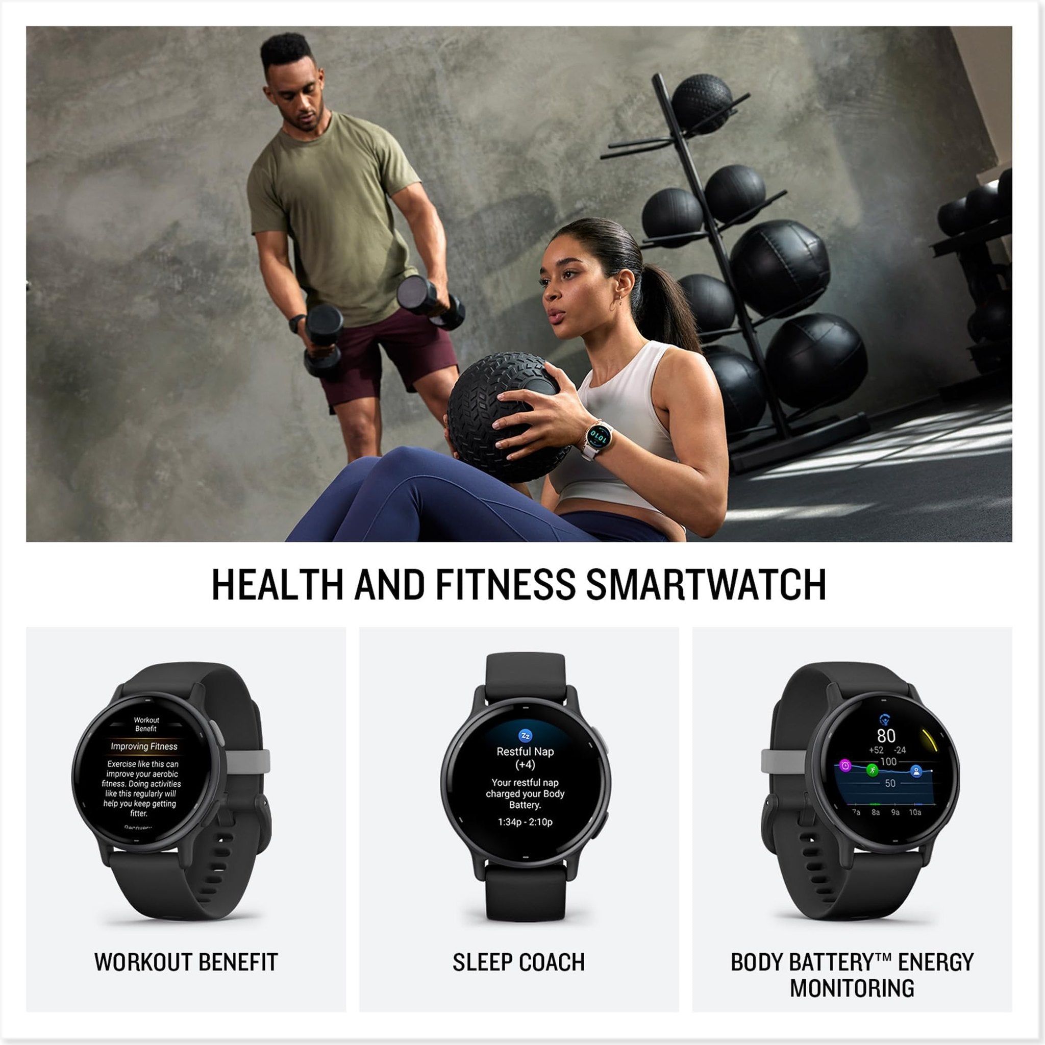 Garmin vívoactive 5, Health and Fitness GPS Smartwatch, AMOLED Display, Up to 11 Days of Battery, Ivory Garmin