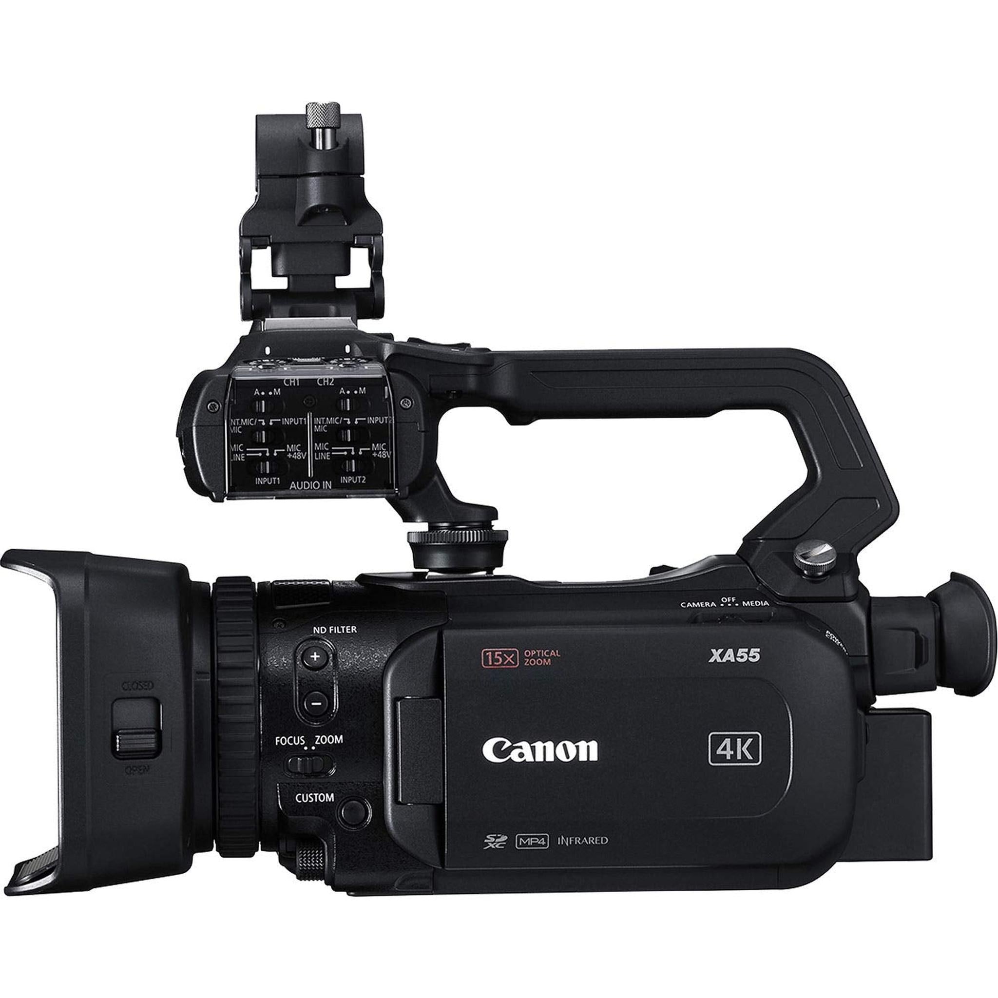 Canon XA55 Professional UHD 4K Camcorder Base Accessory Bundle Canon