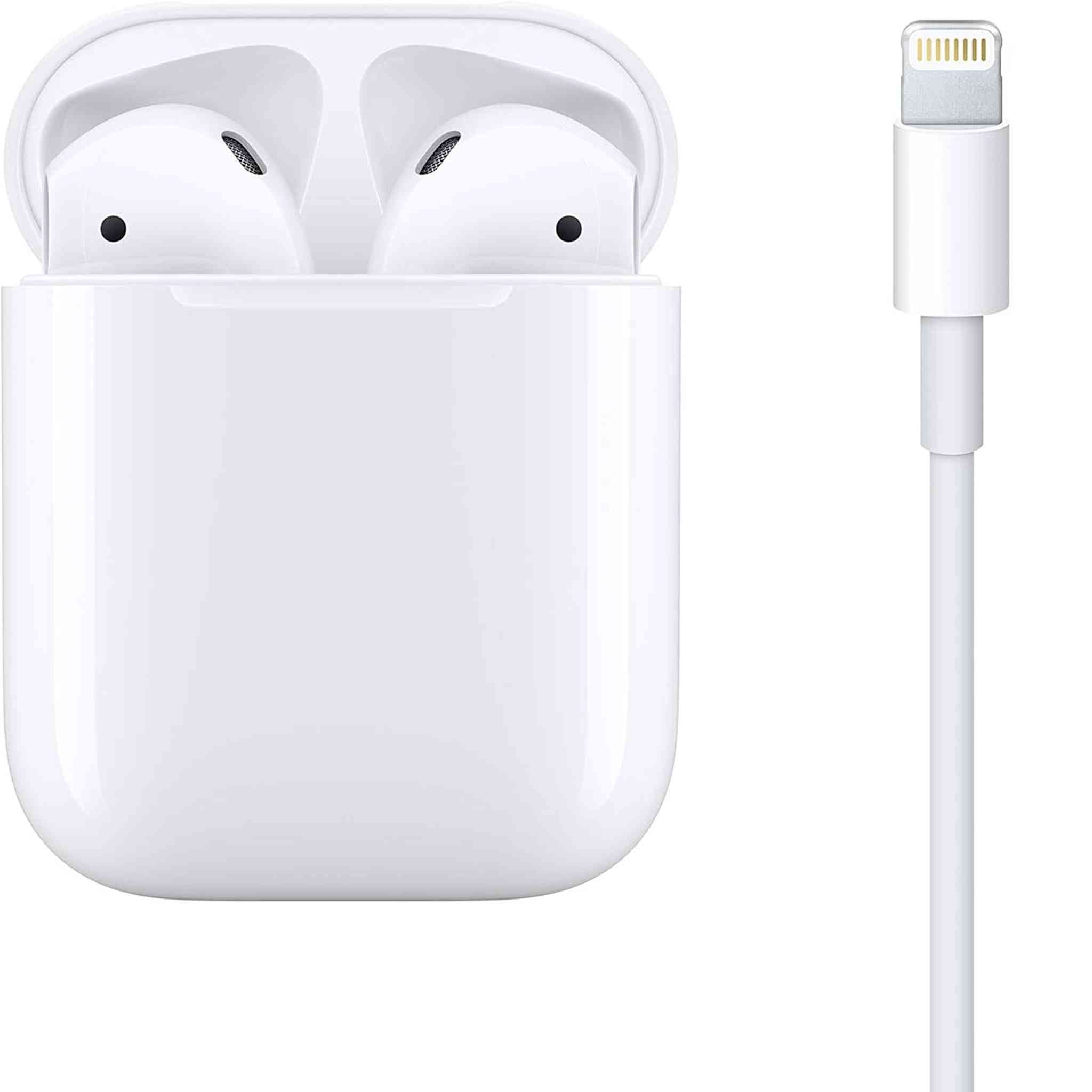 Apple AirPods with Charging Case (2nd Generation) (MV7N2AM/A) - With Cleaning Cloth and USB Power Adapter (Renewed) - Reconditioned