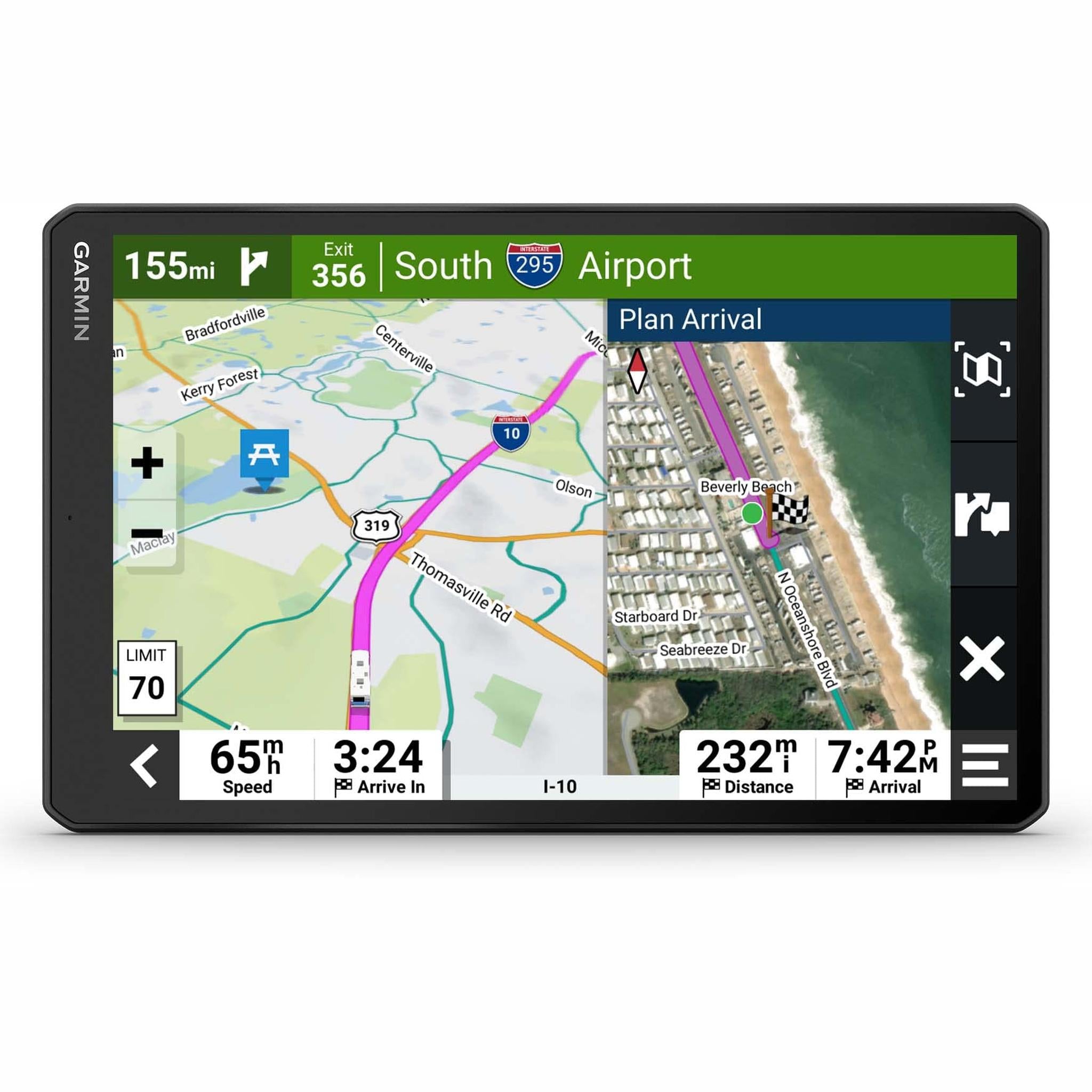 Garmin RV 1095, Extra-Large, Easy-to-Read 10” GPS RV Navigator, Custom RV Routing, High-Resolution Birdseye Satellite Imagery, Directory of RV Parks and Services, Landscape or Portrait View Display Garmin