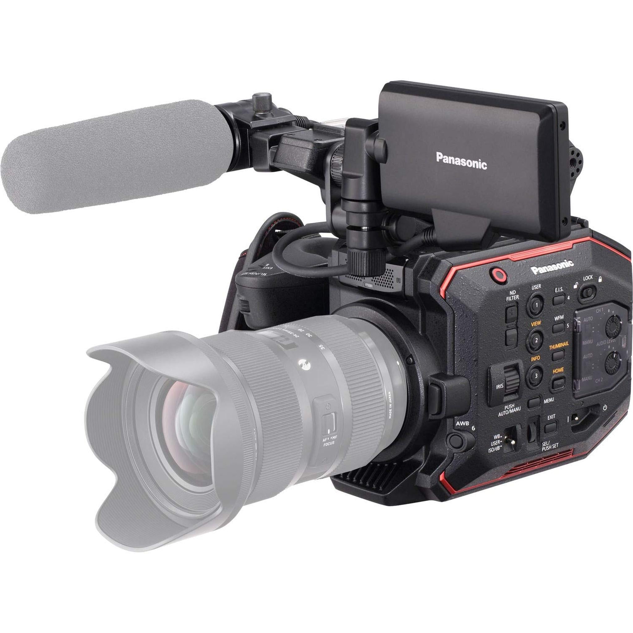 Panasonic AU-EVA1 Compact 5.7K Super 35mm Handheld Cinema Camera Body AU-EVA1PJ - Bundle with 256GB Memory Card + USB Ca Panasonic