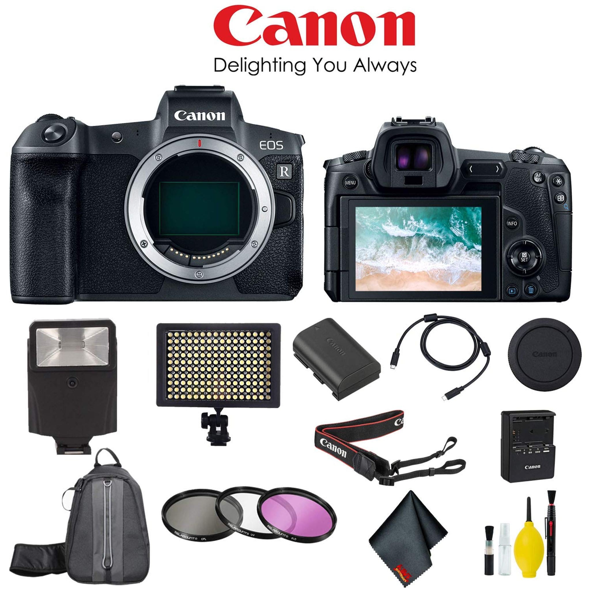 Canon EOS R Mirrorless Digital Camera Body Only, International - Daily Bundle Canon