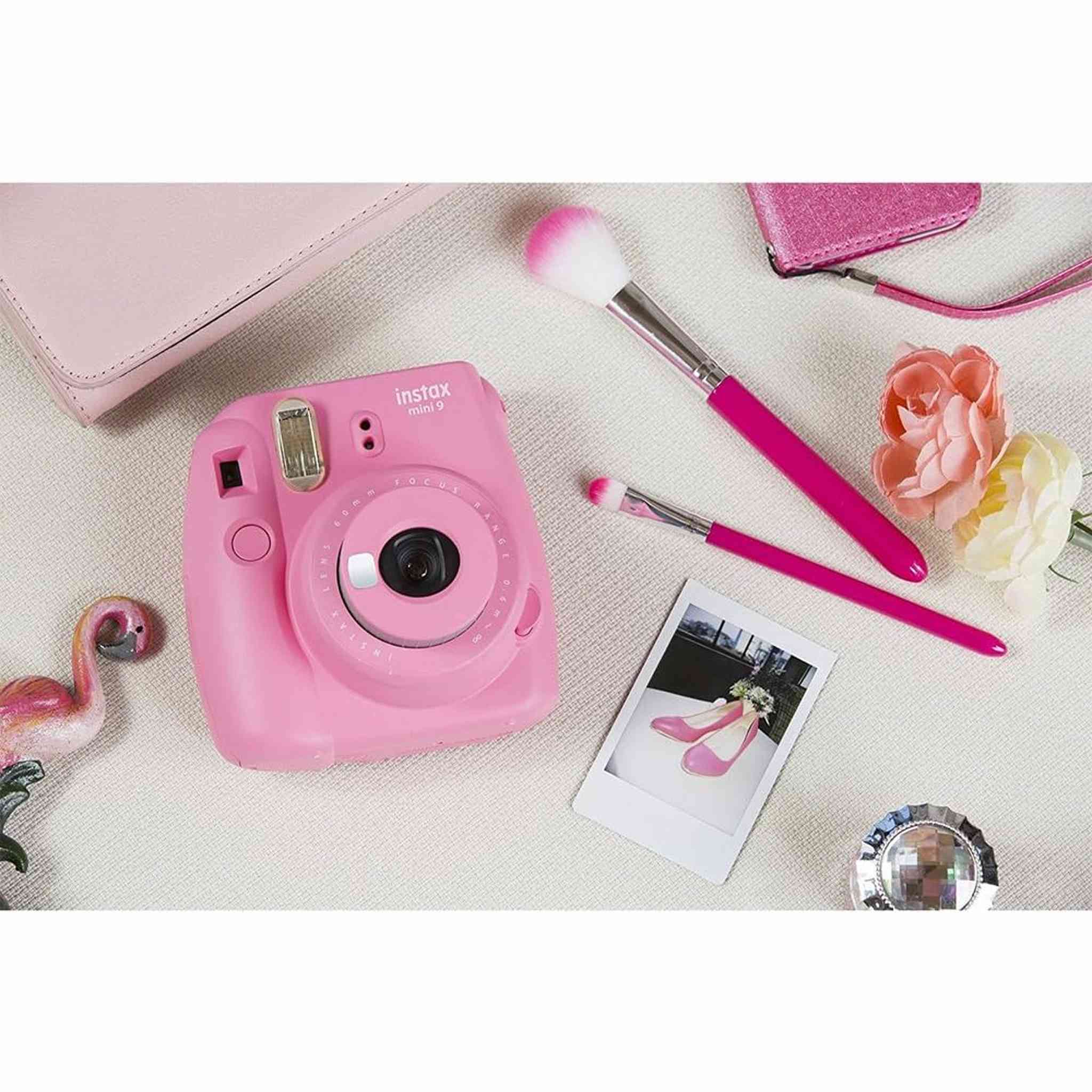 Fujifilm Instax Mini 9 Instant Camera Flaming Pink with 40 Instant Film Photos Fujifilm