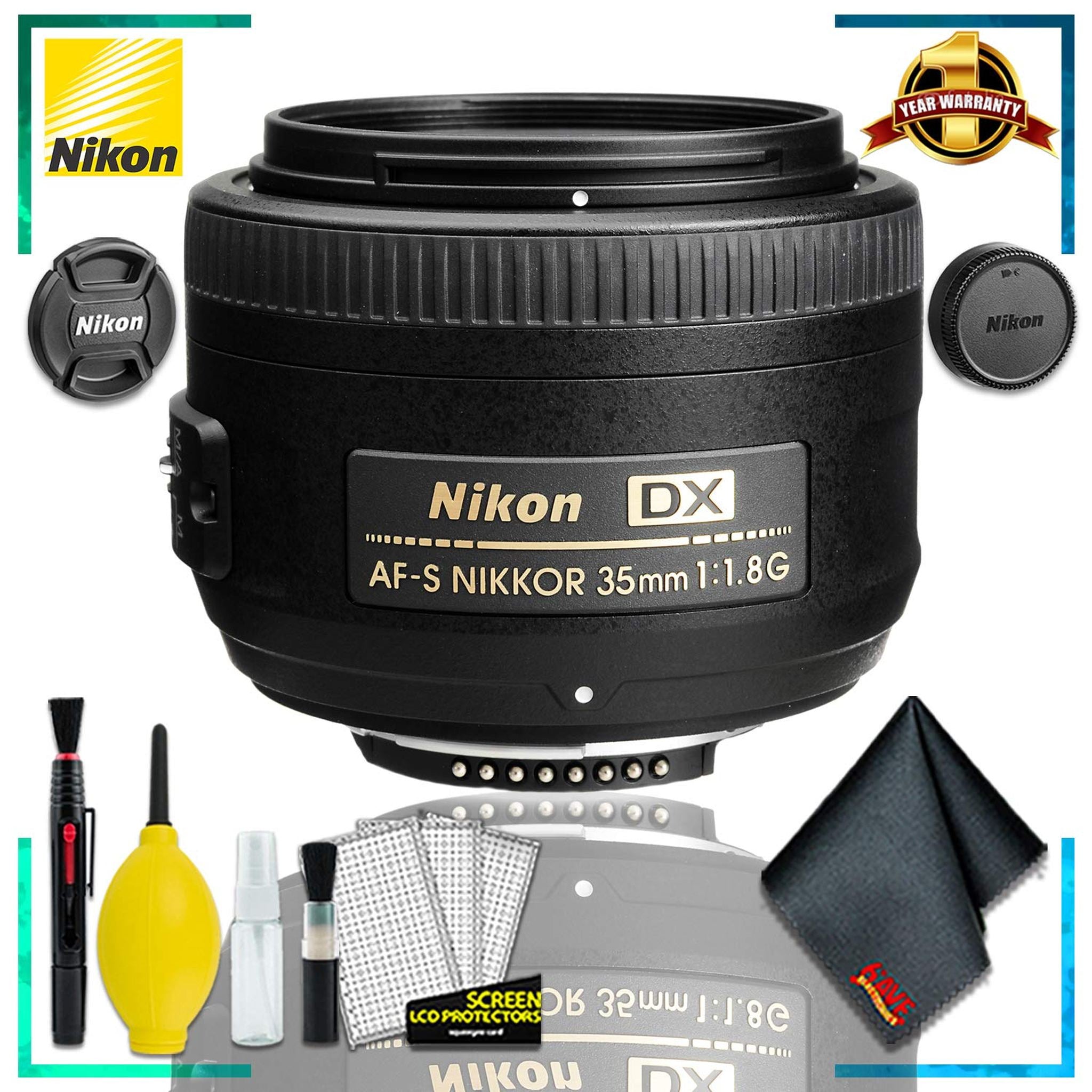 Nikon AF-S DX NIKKOR 35mm f/1.8G Lens + Cleaning Kit Nikon