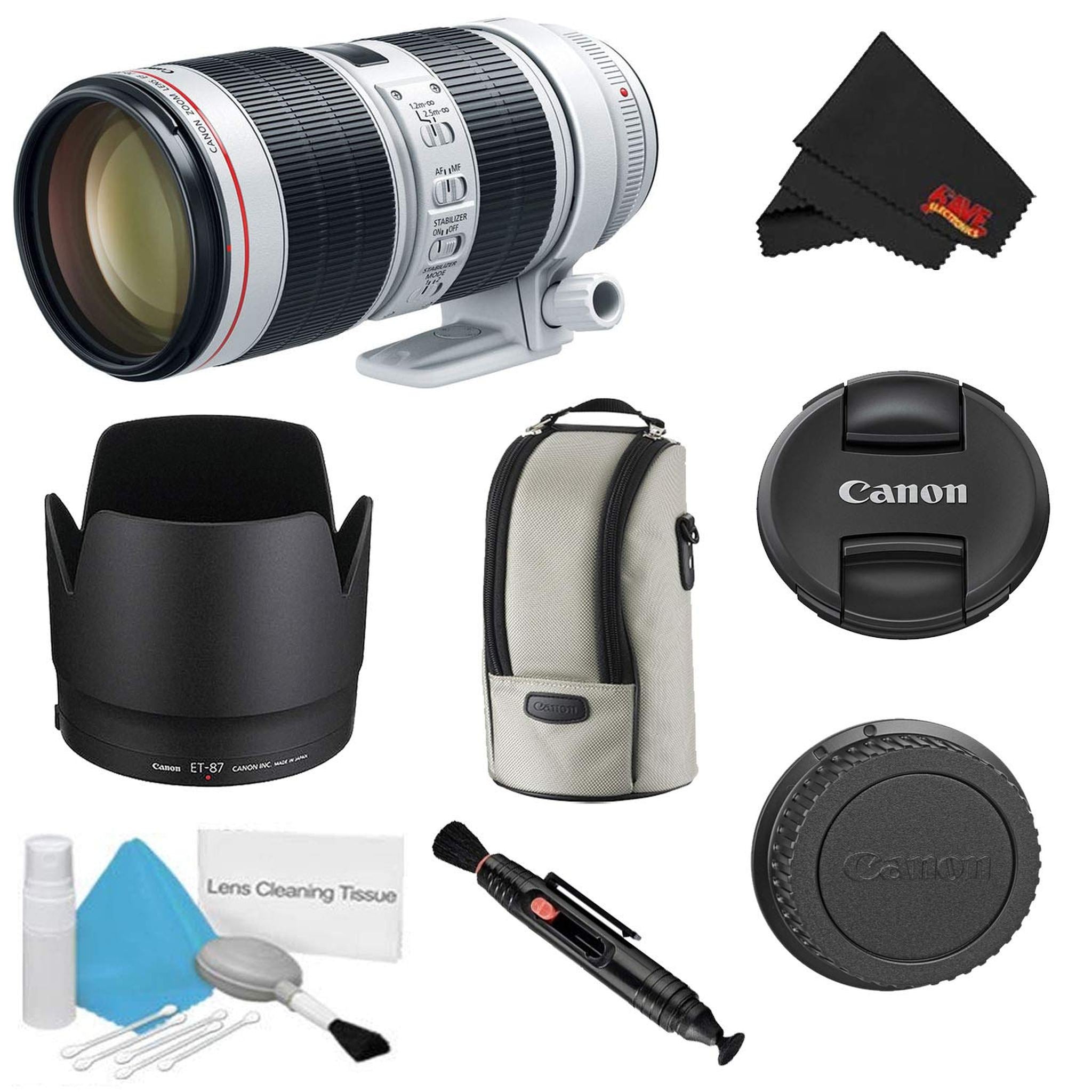 Canon EF 70-200mm f/2.8L is III USM Lens Bundle International Model Canon