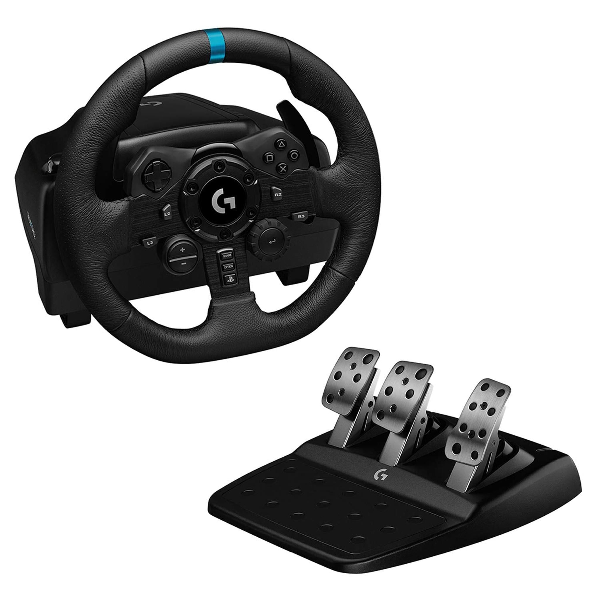 Logitech G923 Racing Wheel and Pedals For PC, PS4, PS5 with Accessories Logitech