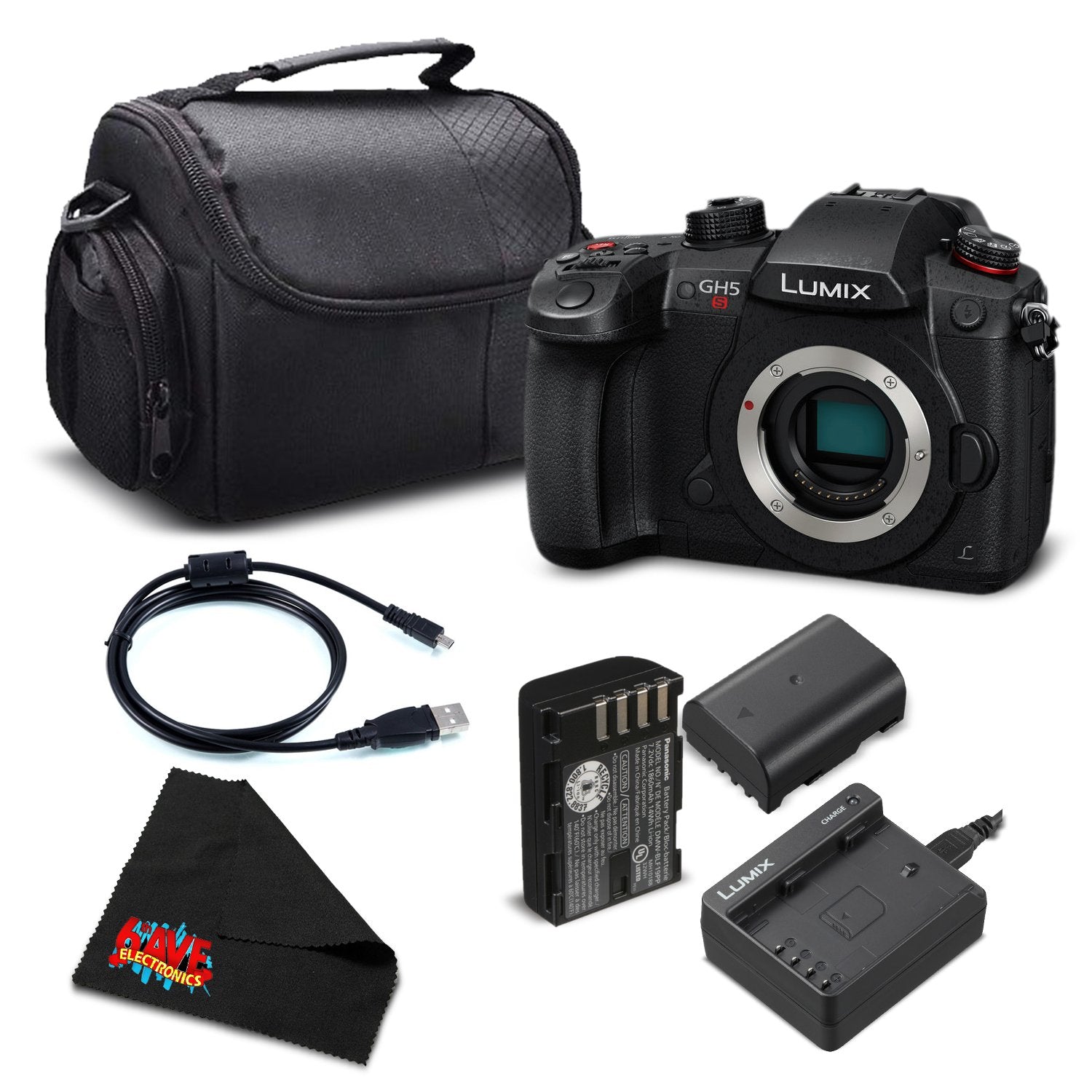 Panasonic Lumix DC-GH5S Mirrorless Micro Four Thirds Digital Camera DC-GH5S - Bronze Level Bundle- International Version Panasonic