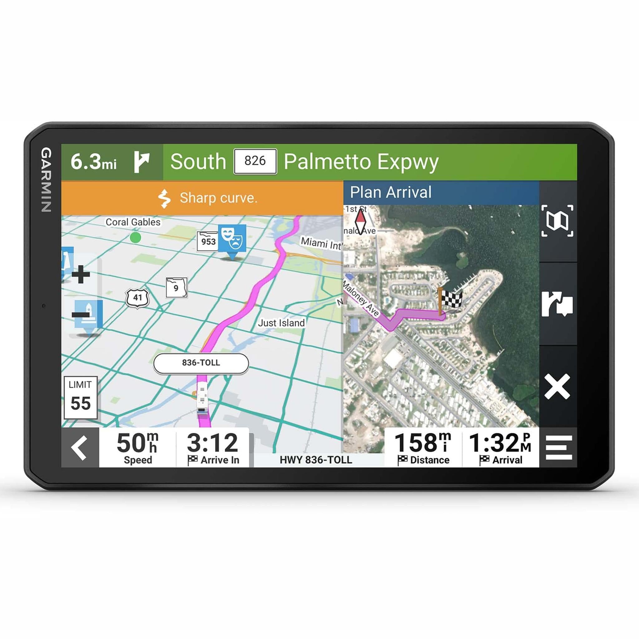 Garmin RV 895, Large, Easy-to-Read 8” GPS RV Navigator, Custom RV Routing, High-Resolution Birdseye Satellite Imagery, Directory of RV Parks and Services, Landscape or Portrait View Display Garmin