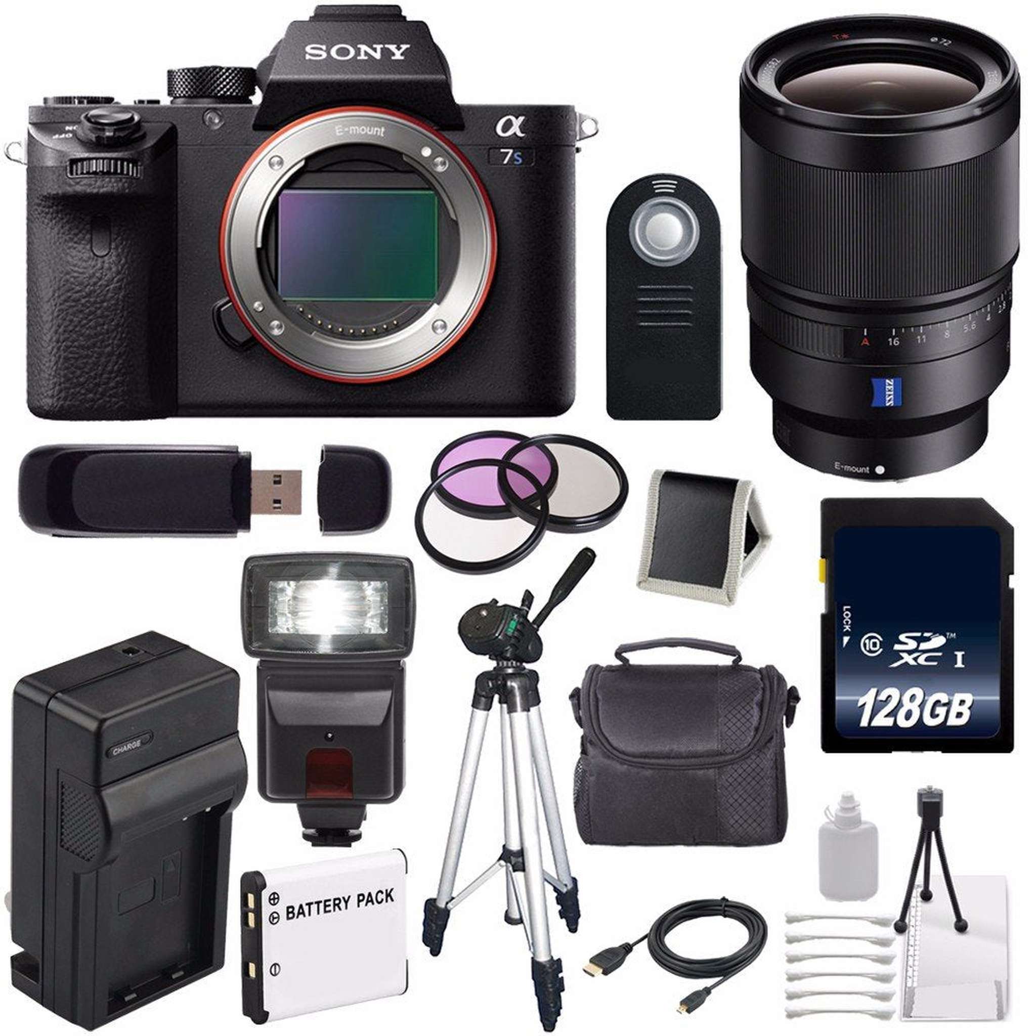 Sony Alpha a7S II a7S Mark II a7SII ILCE7SM2/B Mirrorless Digital Camera International Model + Sony Distagon T FE 35mm Lens Amazing Bundle Sony