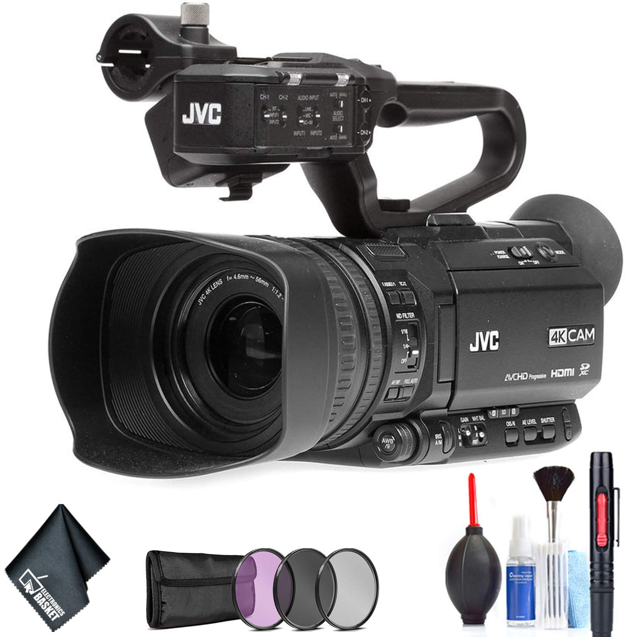 JVC GY-HM180 Ultra HD 4K Camcorder Base Bundle JVC