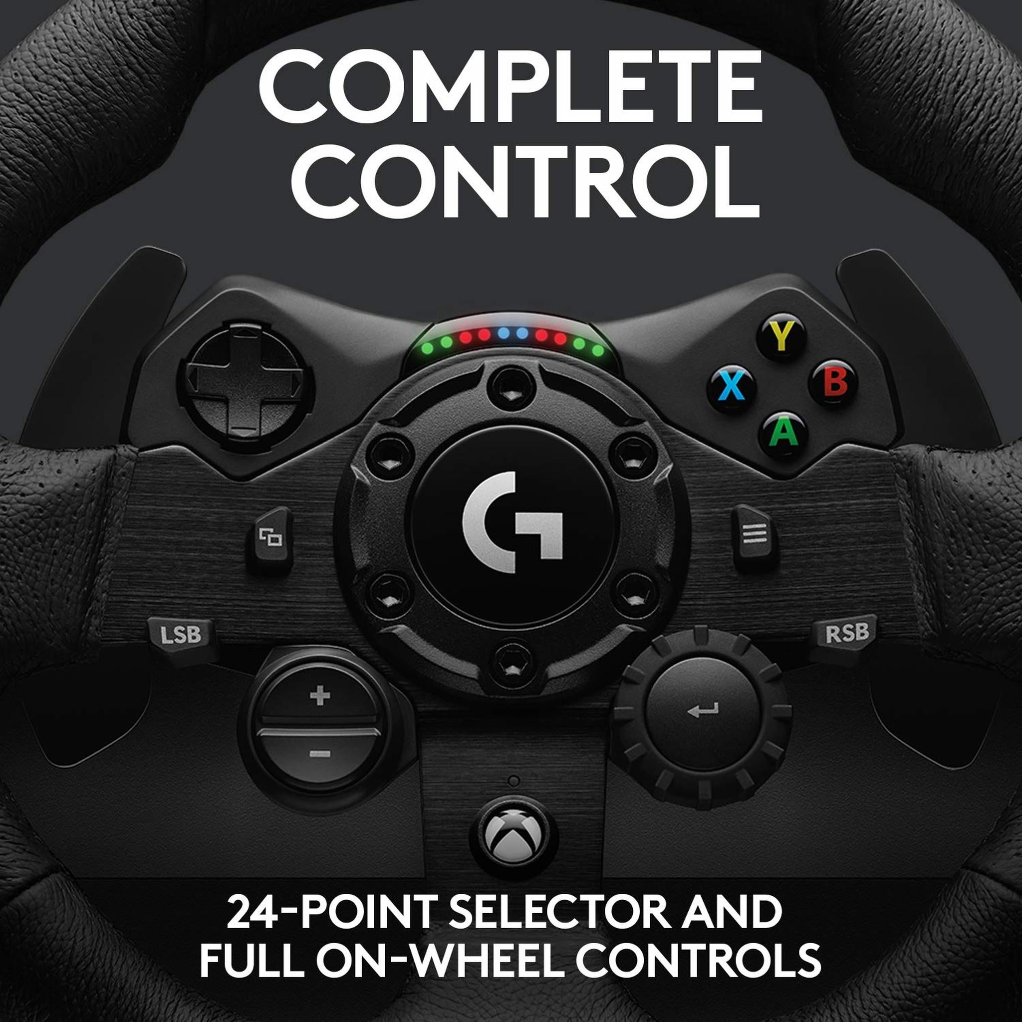 Logitech G923 Racing Wheel and Pedals For PC, Xbox X, Xbox One with Accessories Logitech