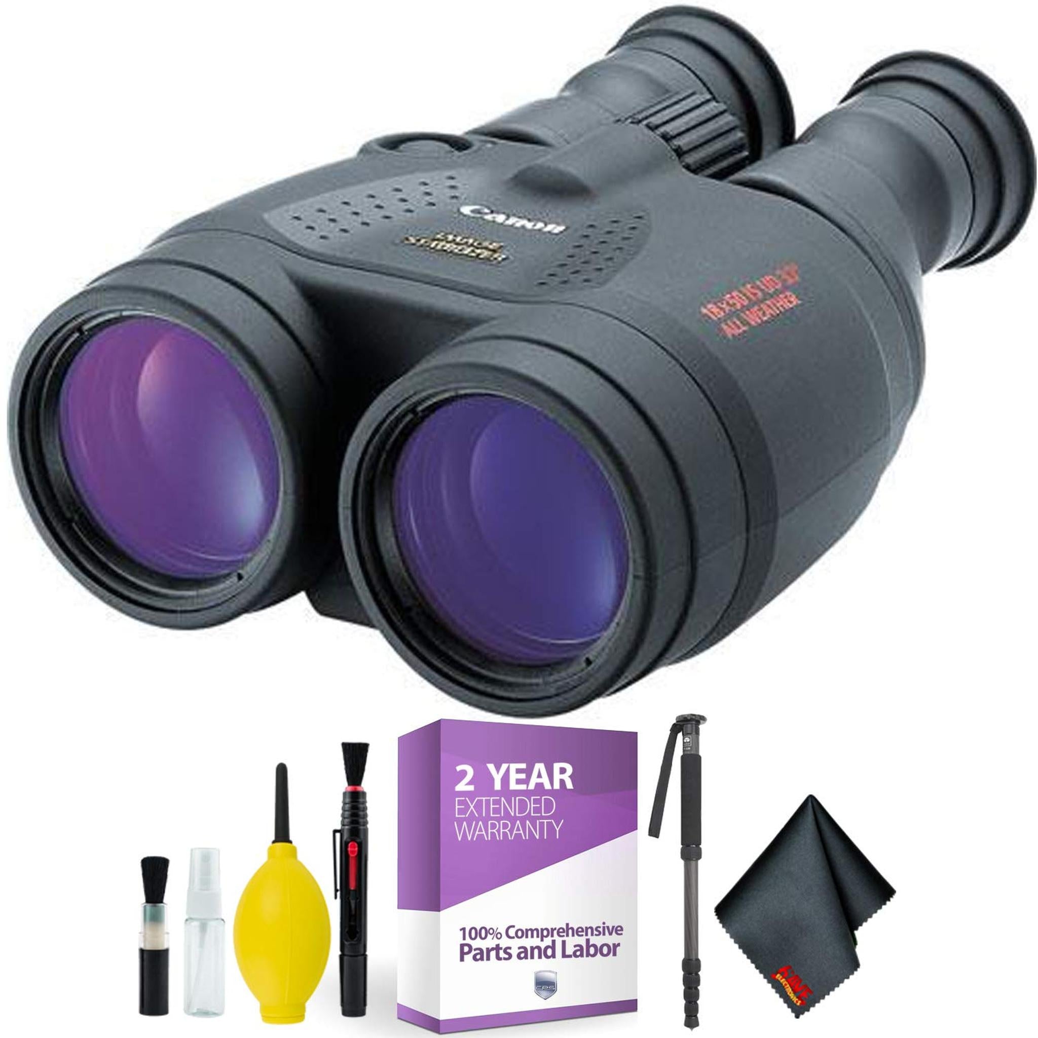 Canon?18x50 is Image Stabilized Binocular + Cleaning Kit + 2 Year Extended Warranty Canon