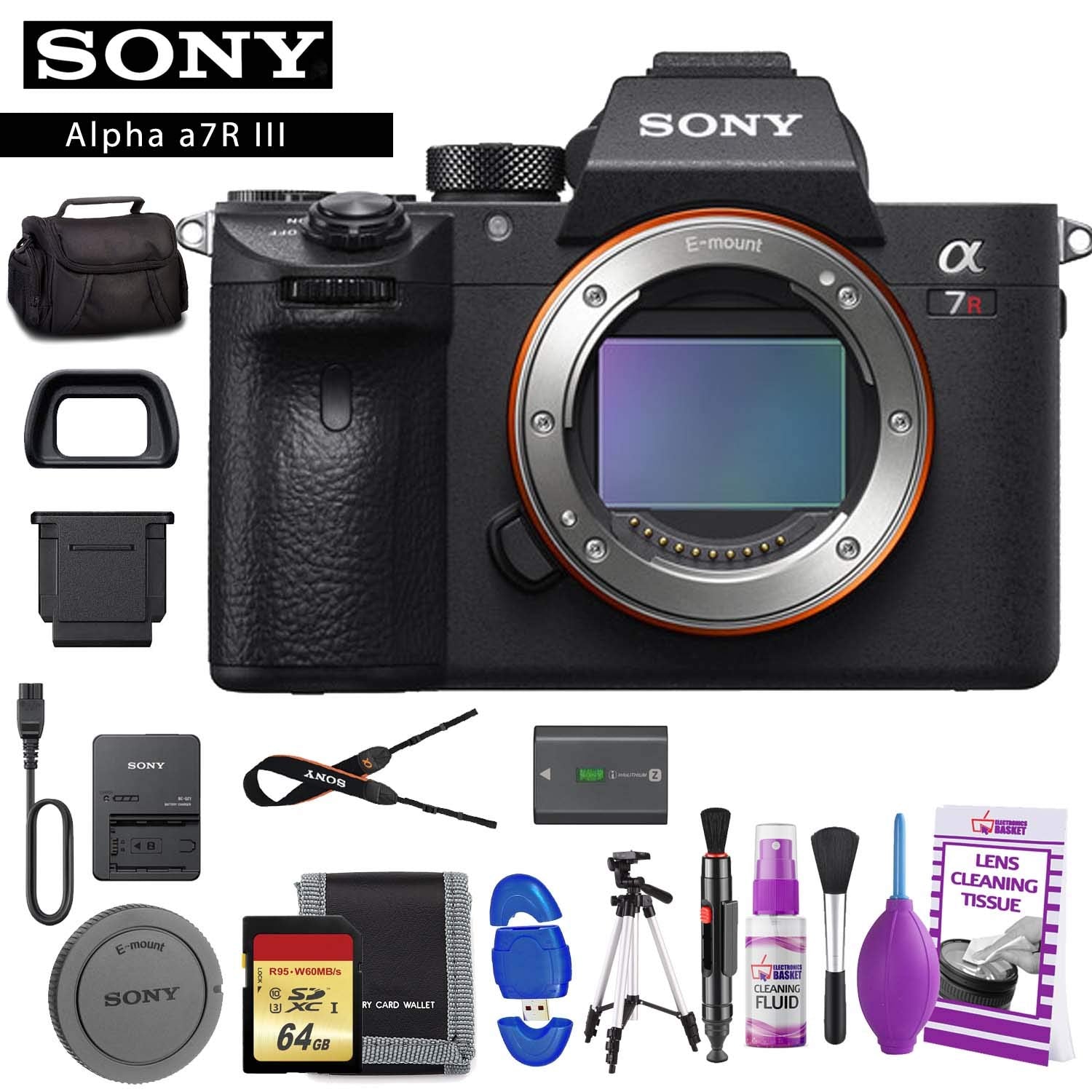 Sony Alpha a7R III Mirrorless Digital Camera Body Only Standard Accessory Kit Sony