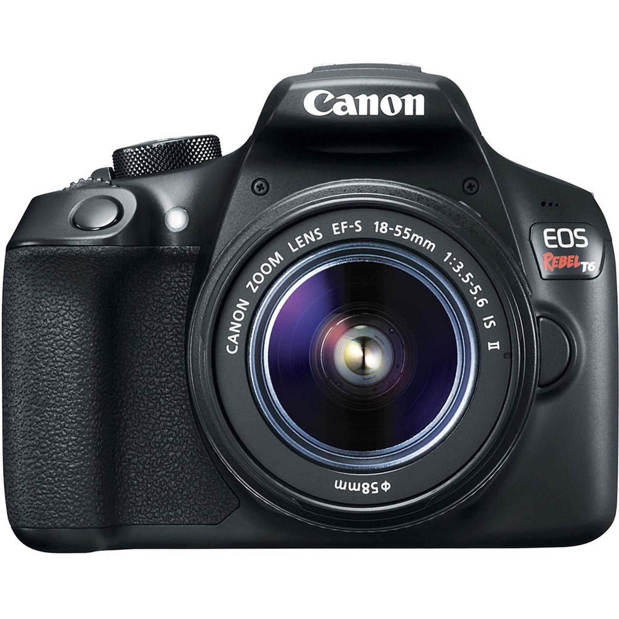 Canon EOS Rebel T6 DSLR Camera with 18-55mm is II Lens + Flexible Tripod + UV Protection Filter + Professional Case + Ca Canon