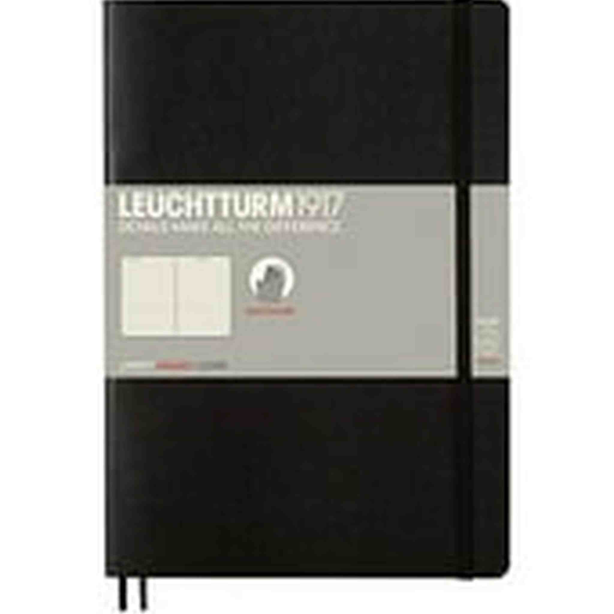 LEUCHTTURM1917 - Composition B5 Ruled Softcover Notebook Black - 123 Numbered Pages Leuchtturm