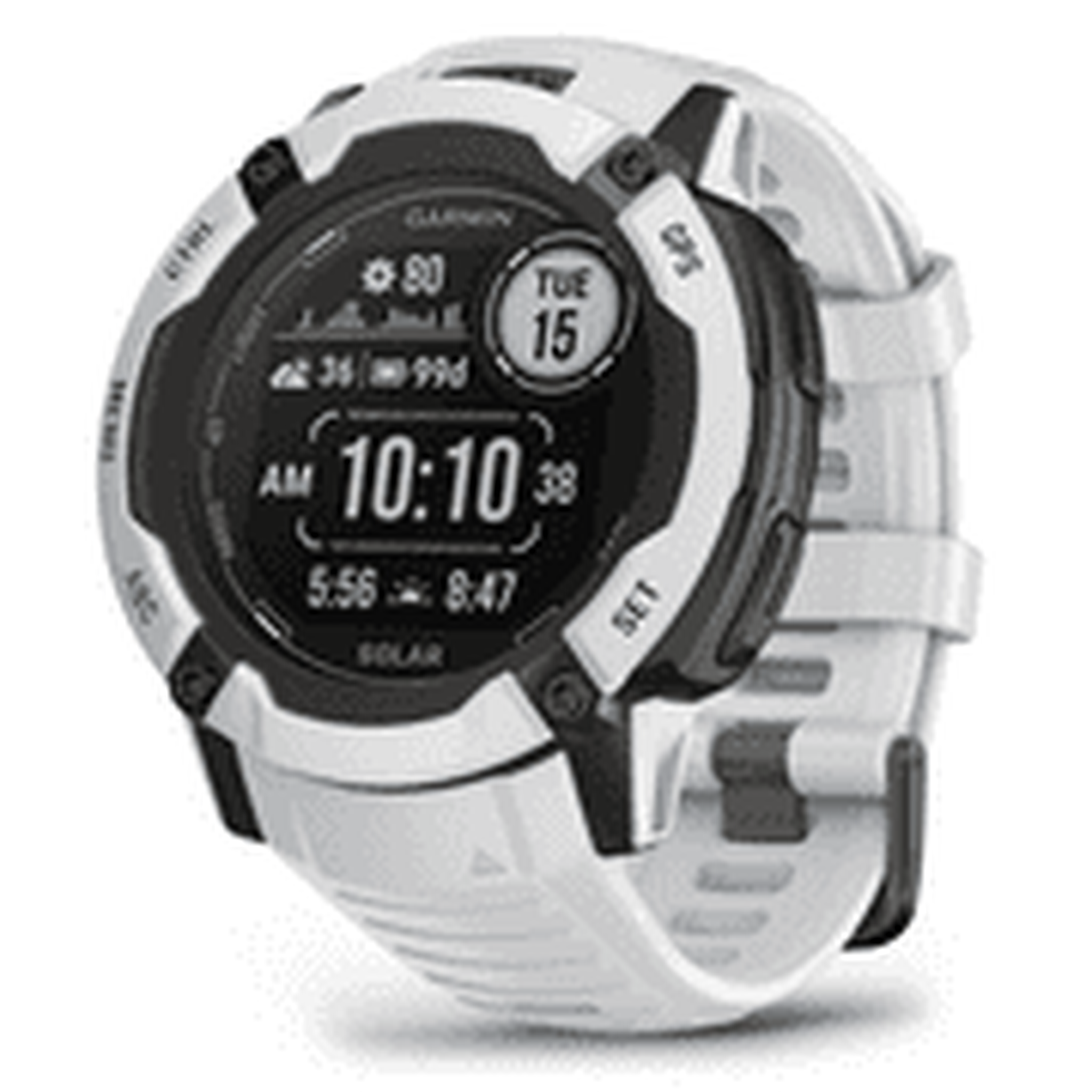 Garmin Instinct 2X Solar, Rugged GPS Smartwatch, Whitestone Garmin