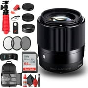 Sigma 30mm f/1.4 DC DN Contemporary Lens for Canon EF-M 302971 Bundle Sigma