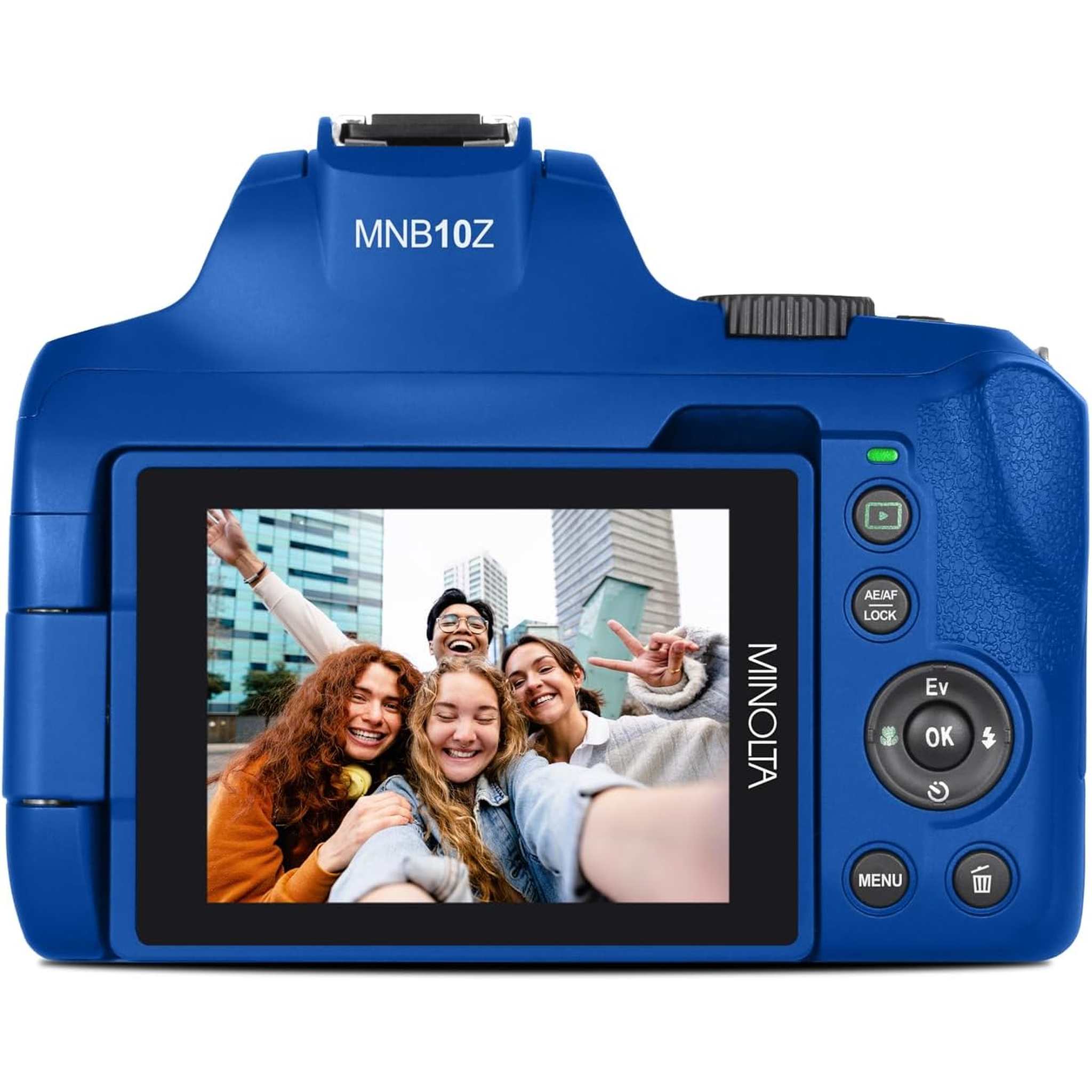 Minolta 64 Mega Pixels Auto Focus Digital Camera 4K Ultra HD Video Blue - Bundle Minolta