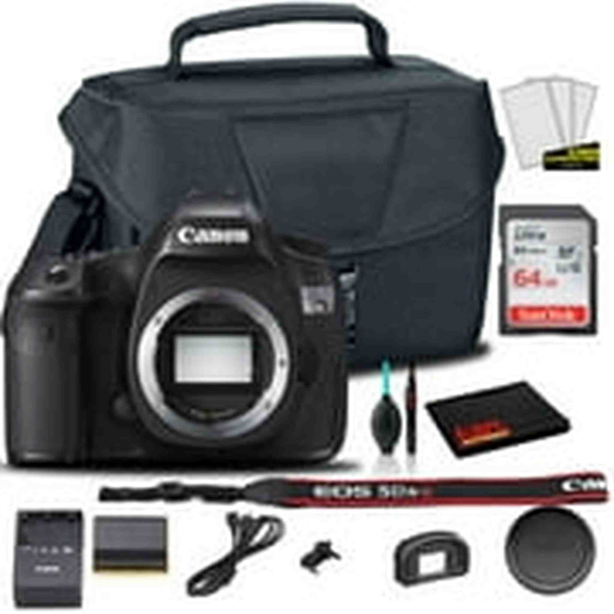 Canon EOS 5DS R DSLR Camera Body Only 0582C002 + EOS Bag + Sandisk Ultra 64GB Card + Cleaning Set And More International Model Canon