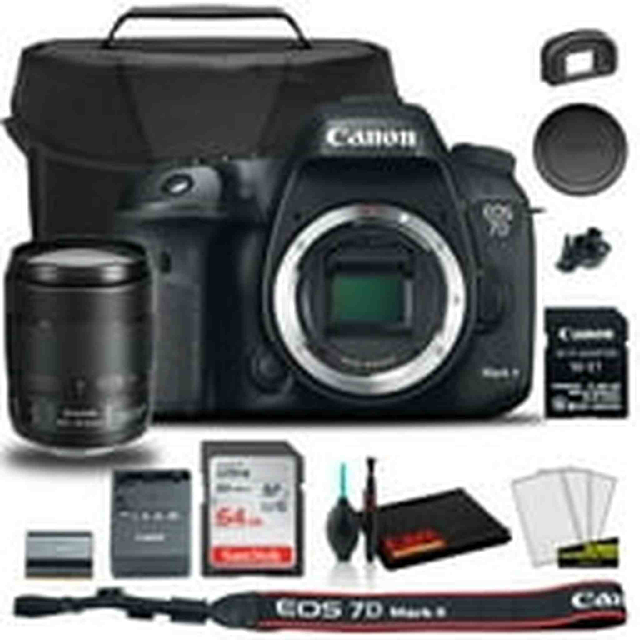 Canon EOS 7D Mark II DSLR Camera with 18-135mm f/3.5-5.6 IS USM Lens & W-E1 Wi-Fi Adapter 9128B135 + EOS Bag + Sandisk Ultra 64GB Card Canon