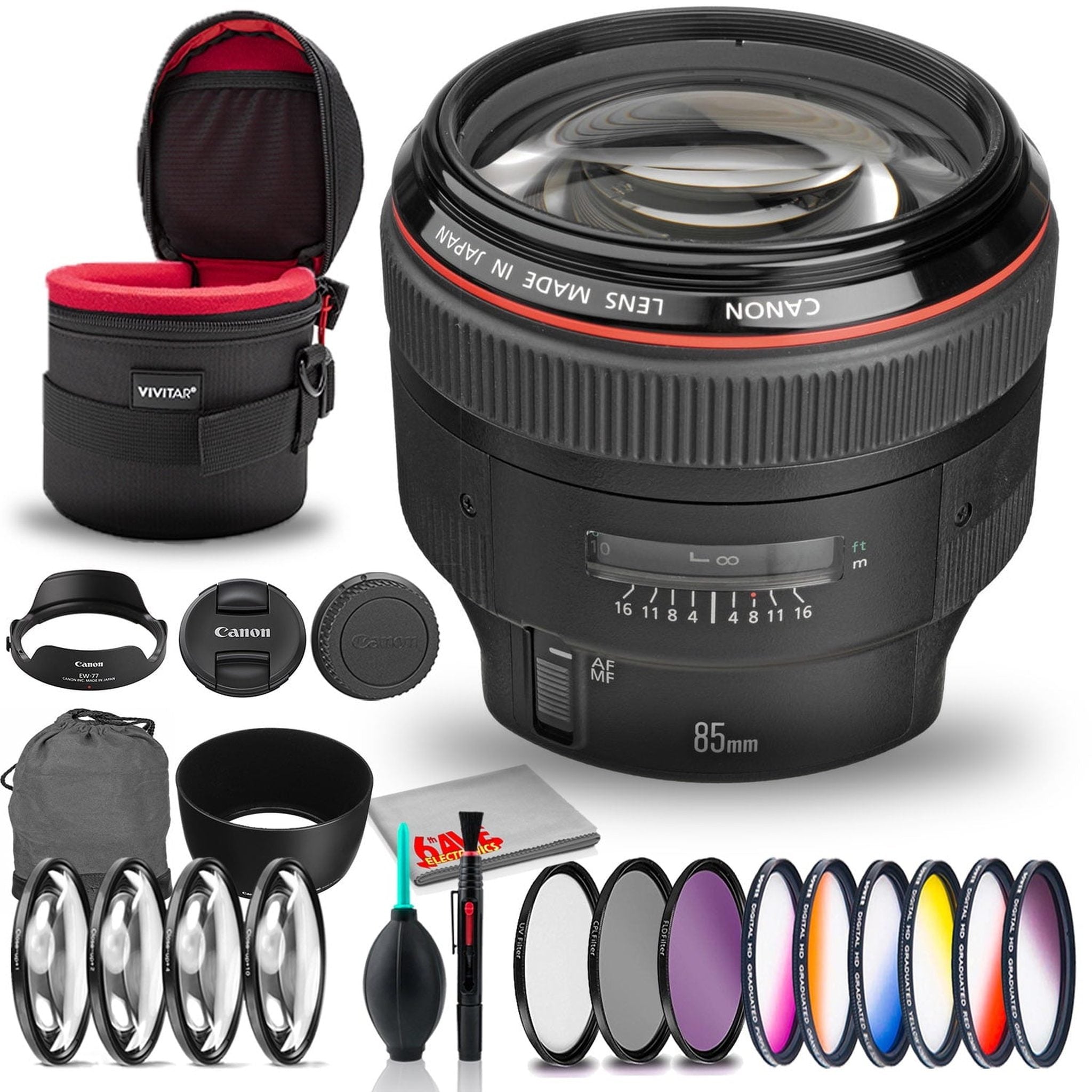 Canon EF 85mm f/1.2 L II AF USM Lens Bundle Canon