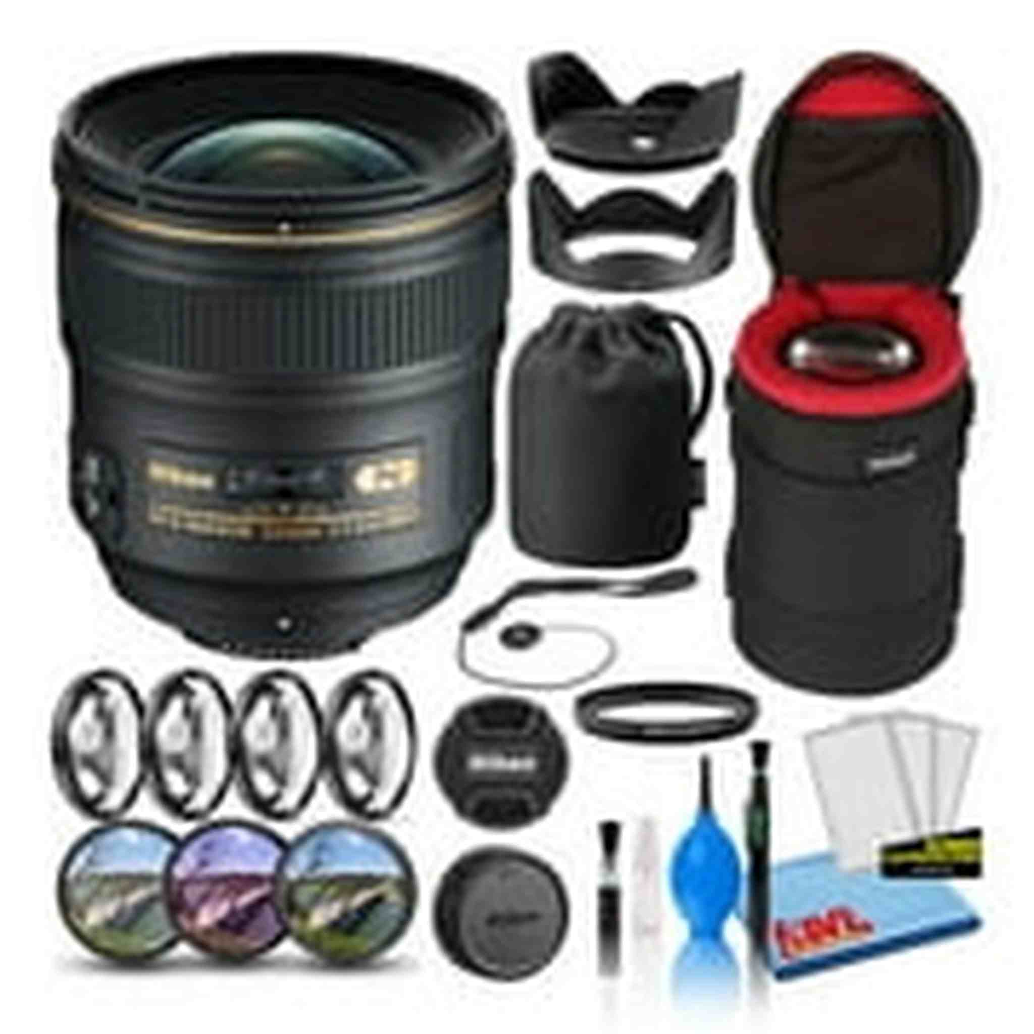 Nikon AF-S 24mm f/1.4G ED Prime Lens 2184 Intl Model Bundle Nikon