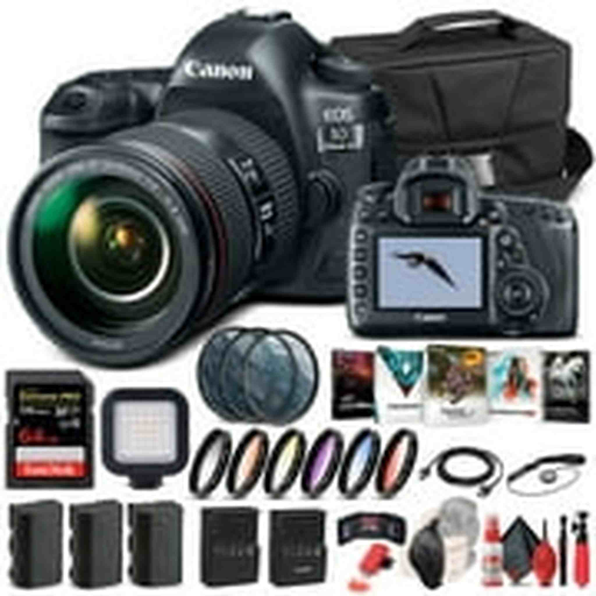 Canon EOS 5D Mark IV Camera W/ 24-105mm f/4L II Lens 1483C010 - Advanced Bundle Canon