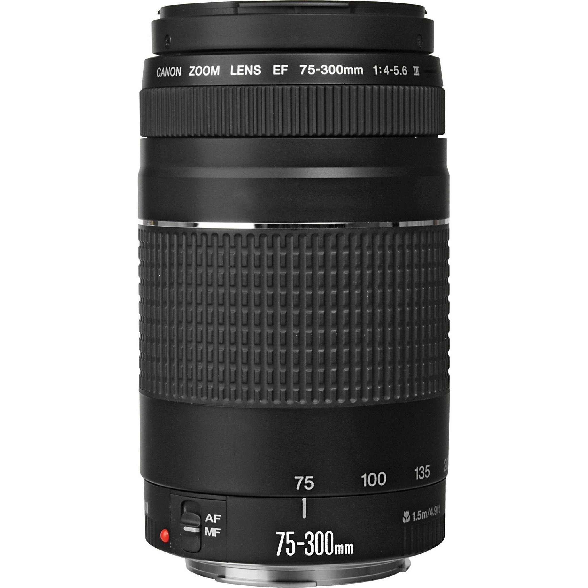 Canon EF 75-300mm f/4-5.6 III Telephoto Zoom Lens 6473A003 + Lens Pen Cleaner + Deluxe Lens Pouch + 58mm 3 Piece Filter Canon