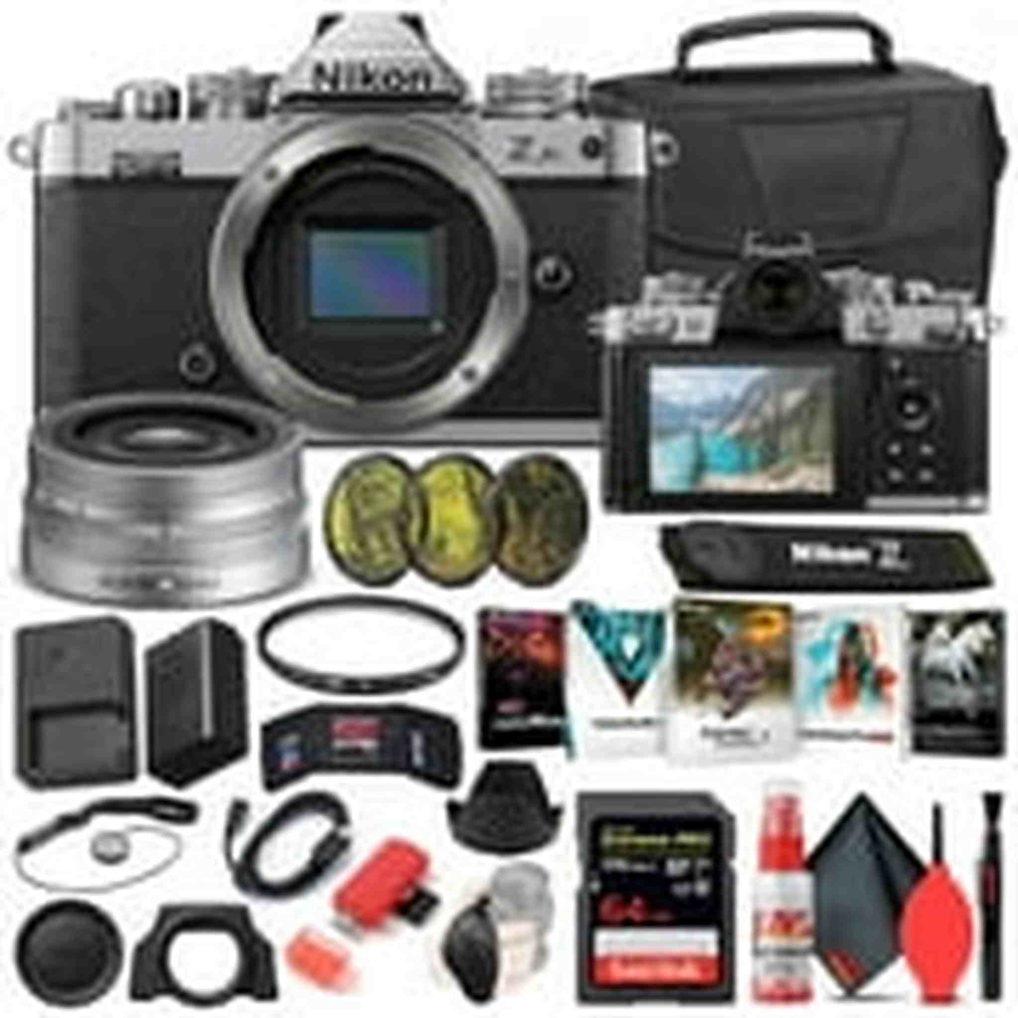 Nikon Z fc Digital Camera with 16-50mm Lens INTL Bundle with 64GB SD Card - Nikon