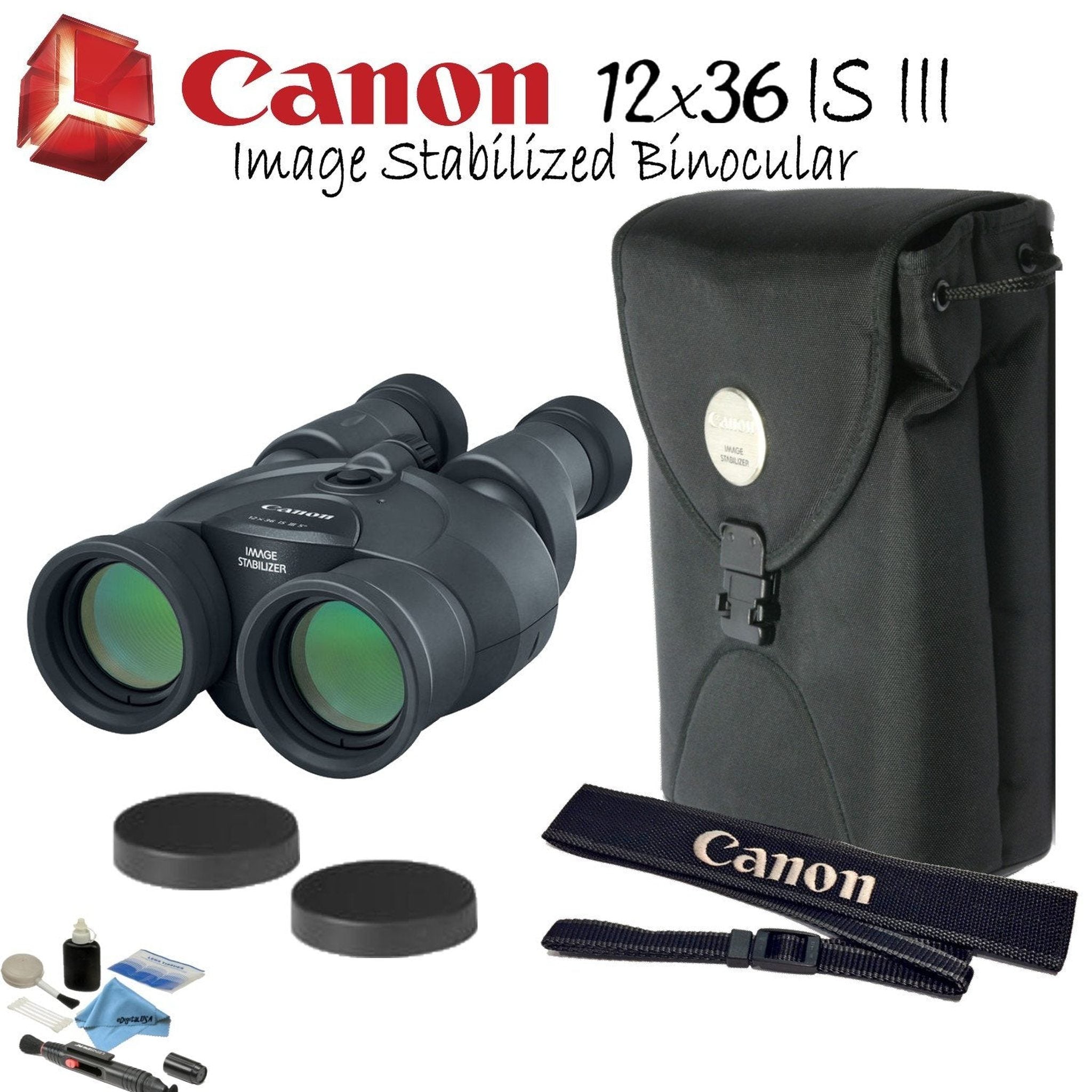 Canon 12x36 is III Image Stabilized Binocular Starters Bundle Canon