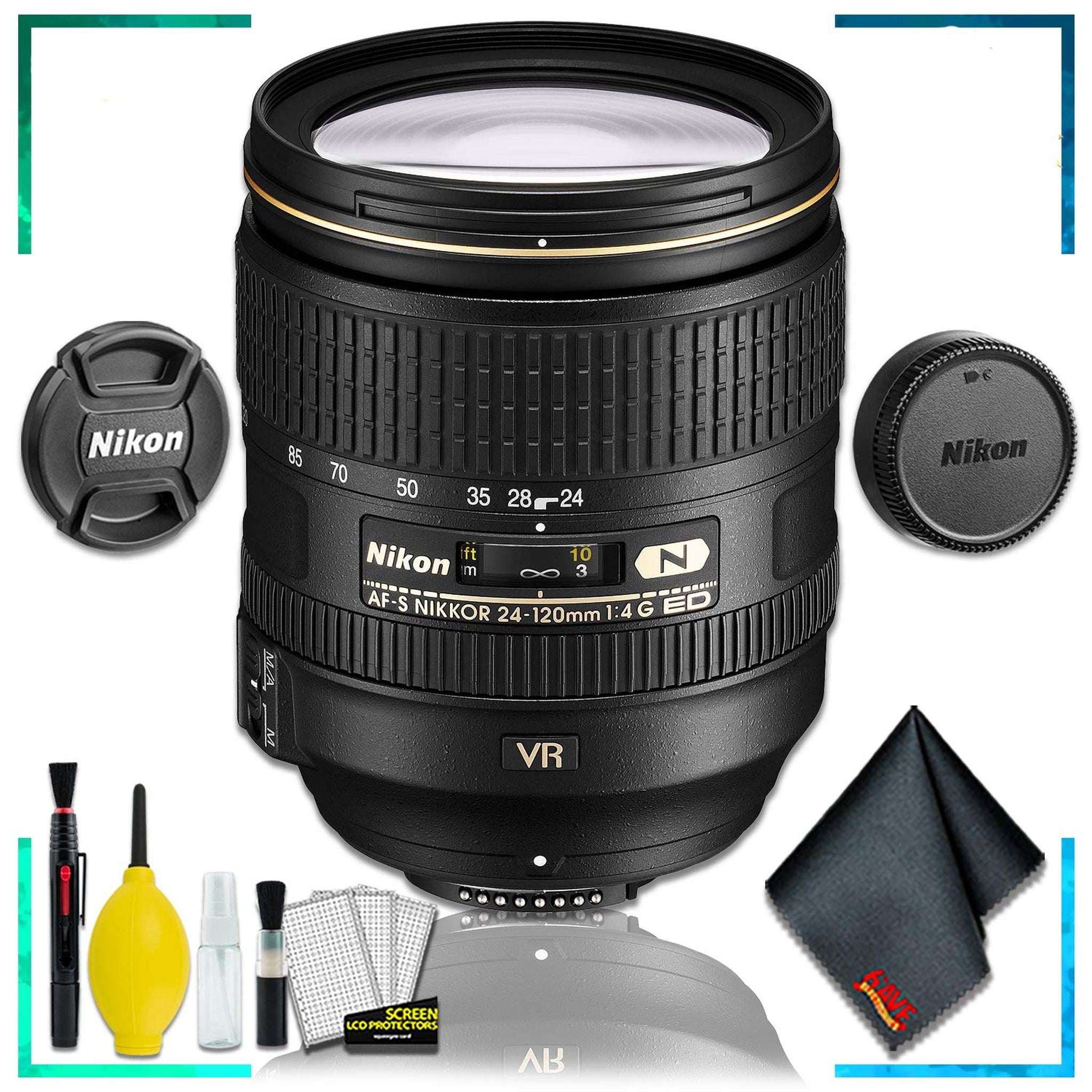 Nikon AF-S NIKKOR 24-120mm f.4G ED VR Lens Intl Model + Cleaning Kit Nikon