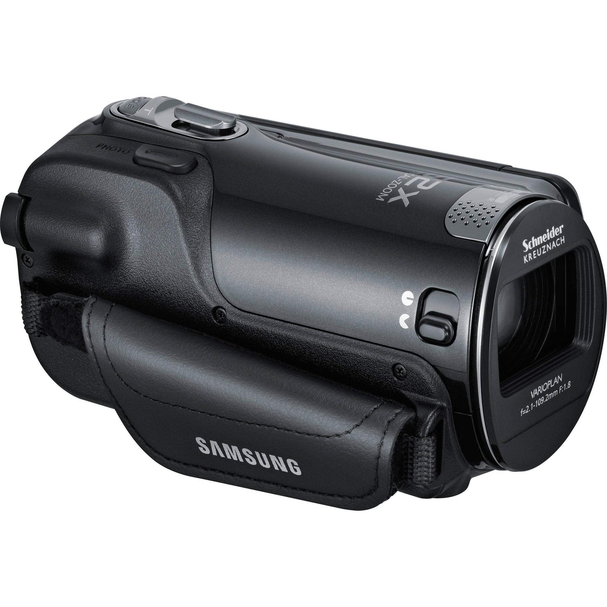 Samsung HMX-F90 Black Camcorder + 8GB mSDXC C10 Memory Card + Rode Microphone + Hands-Free Shoulder Mount Stabilizer + Stabilizing Handle/Video Grip Samsung