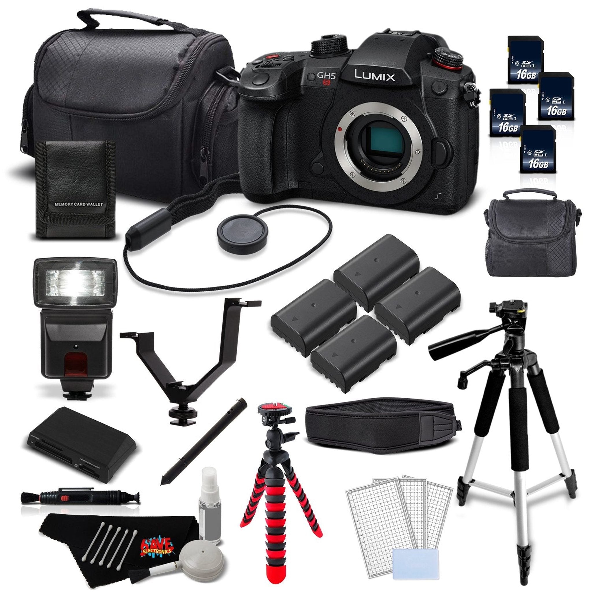 Panasonic Lumix DC-GH5S Mirrorless MFT Digital Camera International Version Mega Extra Accessories Bundle Panasonic