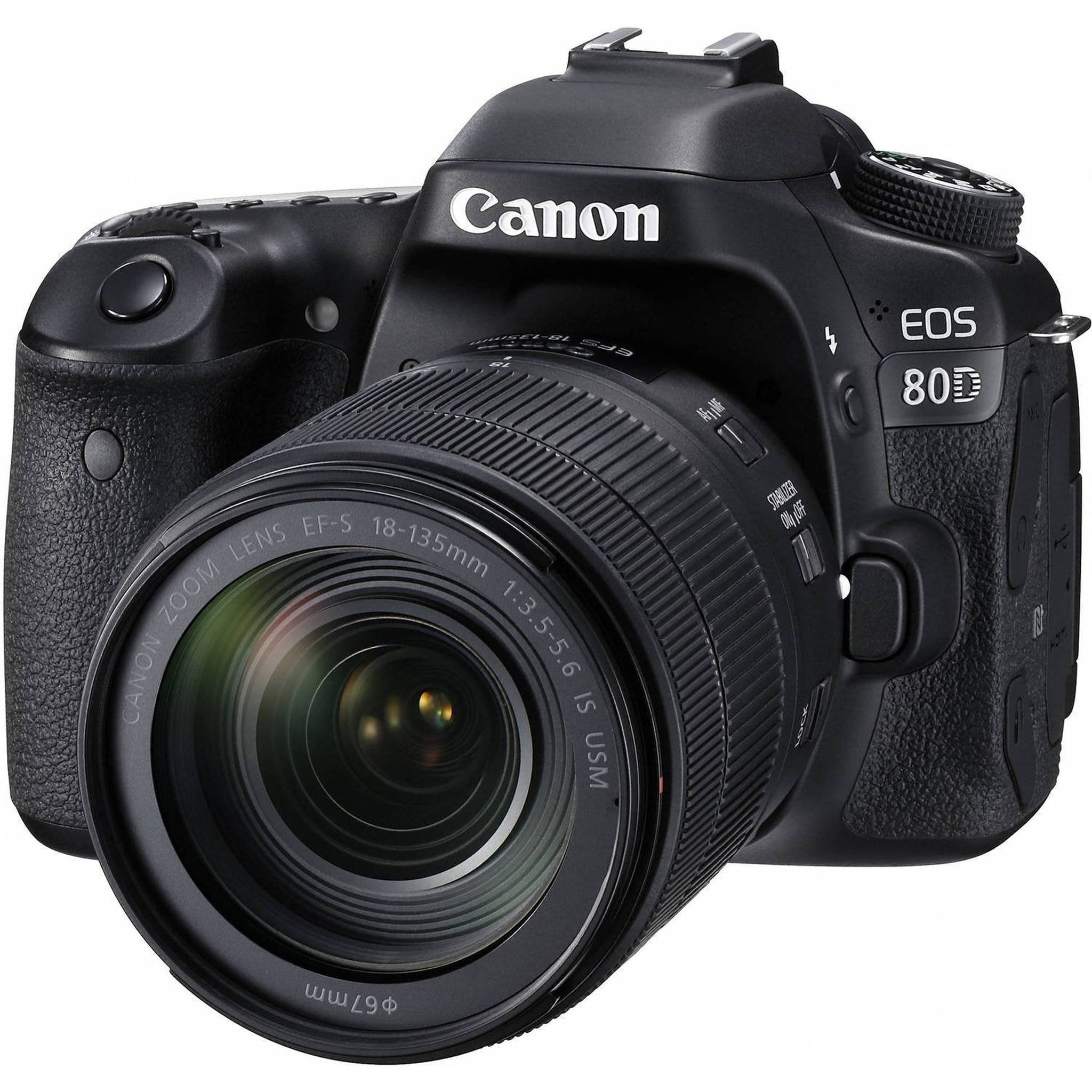 Canon EOS 80D DSLR Camera with 18-135mm is STM Lens & 55-250mm is STM Lens + UV FLD CPL Filter Kit Advanced Bundle Canon