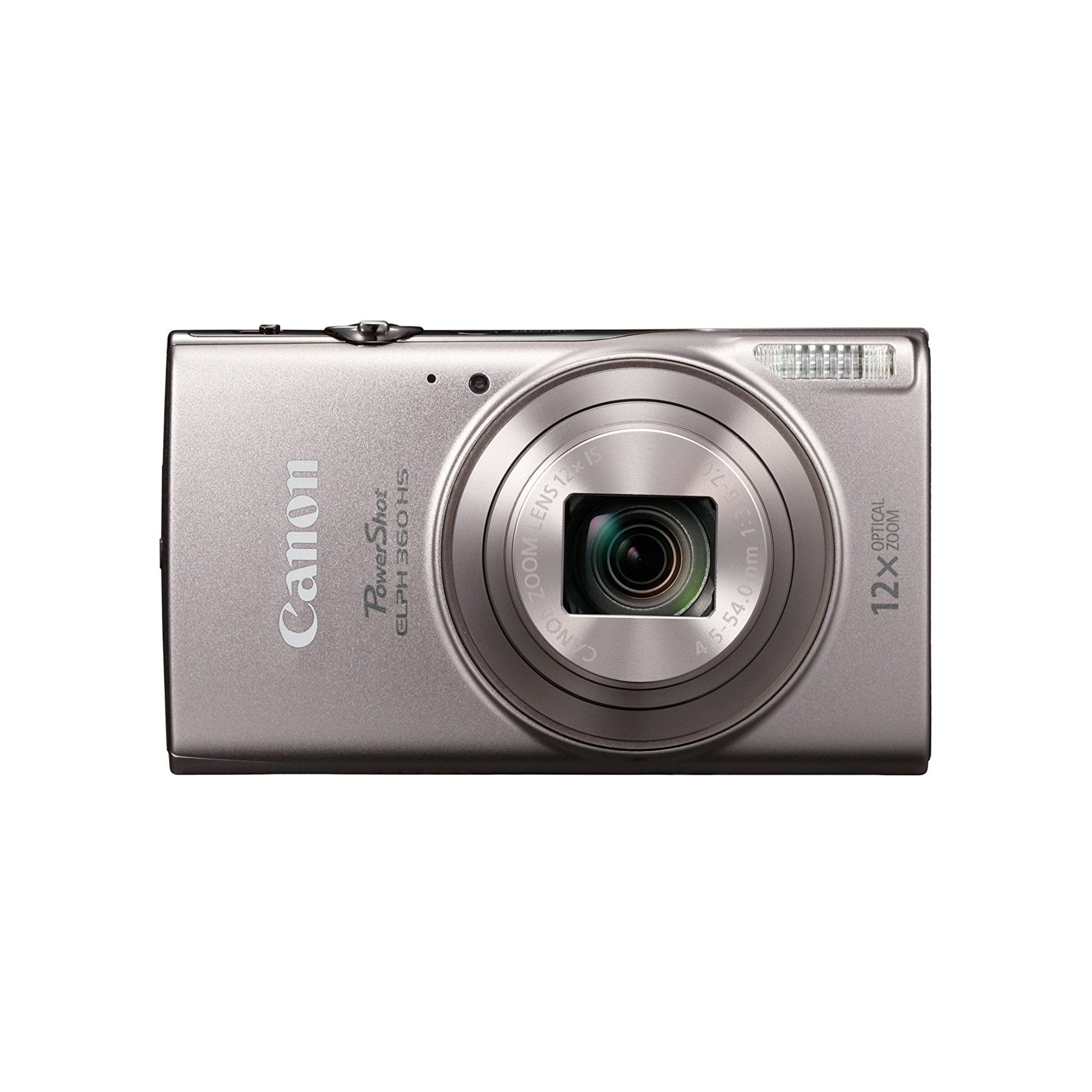 Canon PowerShot ELPH 360 Digital Camera w/ 12x Optical Zoom and Image Stabilization - Wi-Fi & NFC Enabled Silver Canon