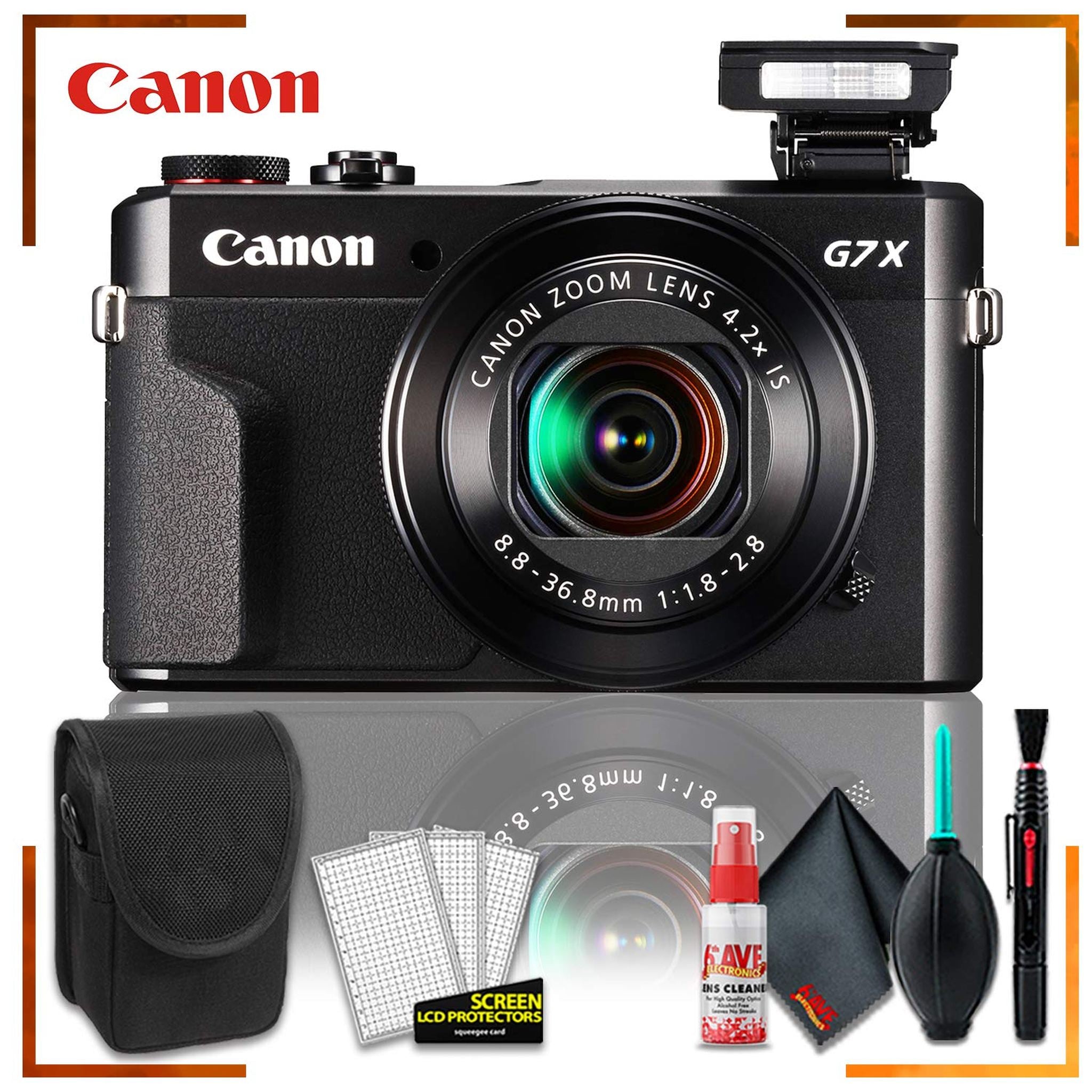 Canon PowerShot G7 X Mark II Digital Camera Intl Model + Camera Case + Cleaning Kit Canon