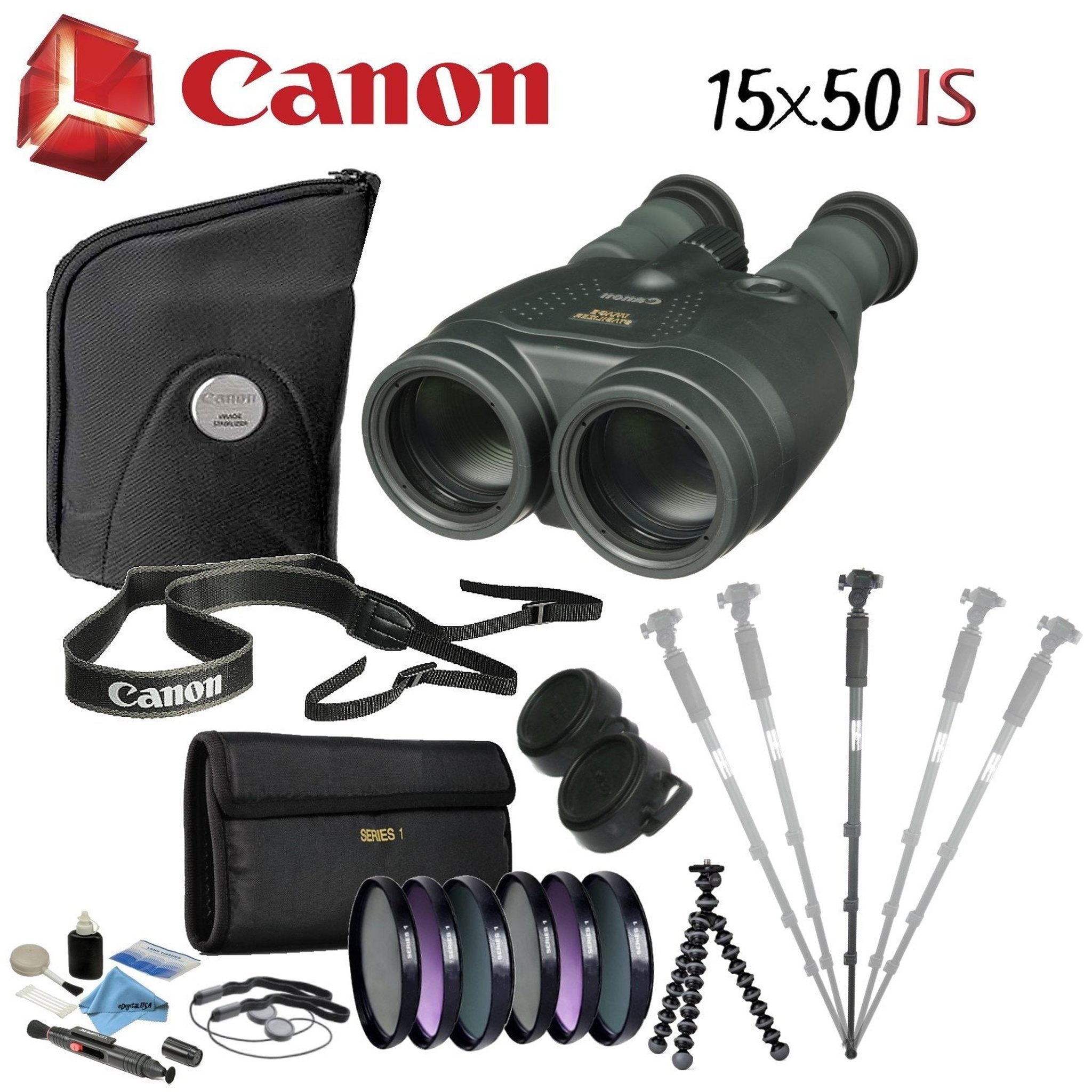 Canon 15x50 is All-Weather Image Stabilized Binocular Advanced Bundle Canon