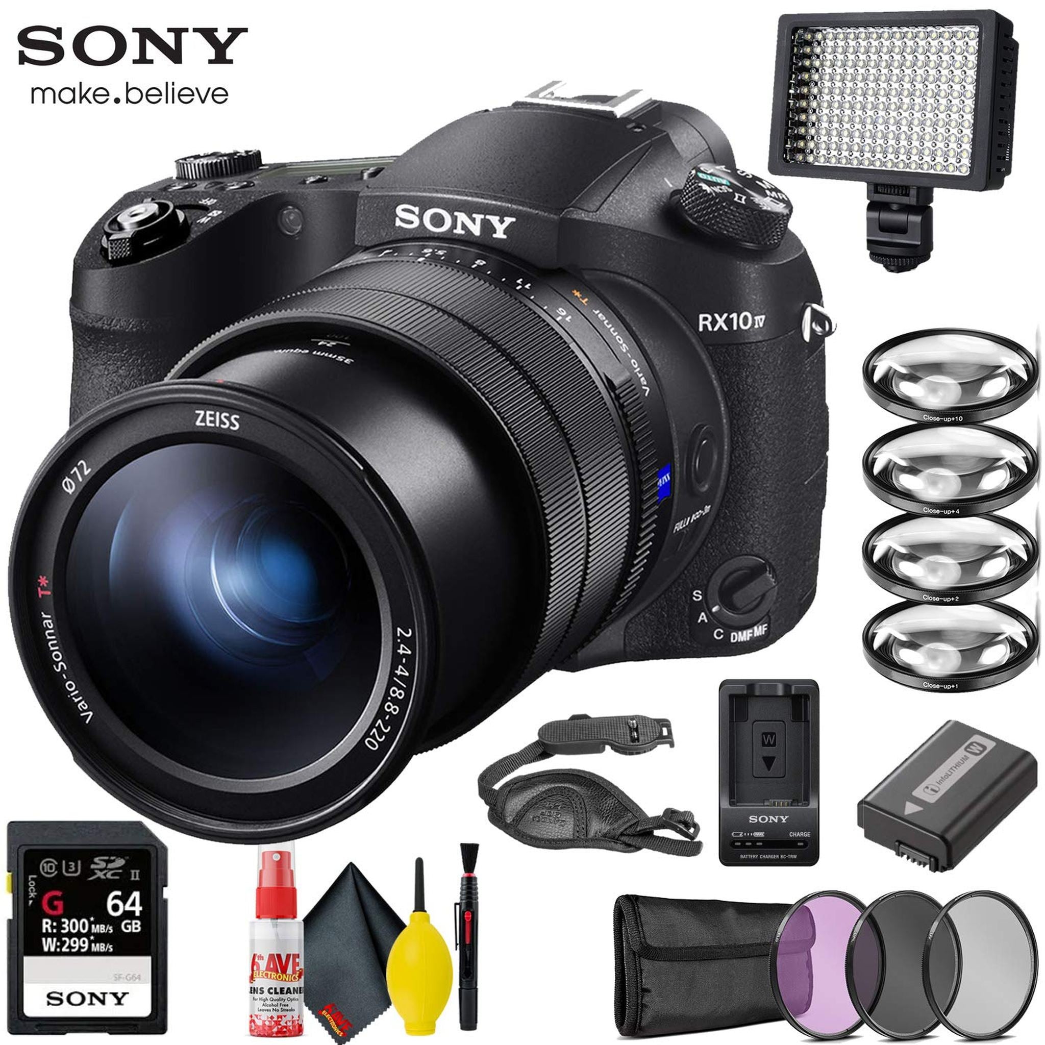 Cyber-Shot DSC-RX10 IV Digital Camera - Video Bundle Sony