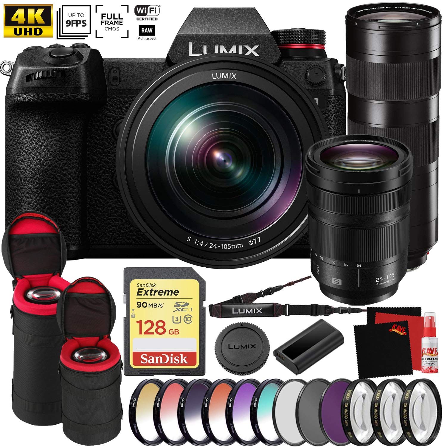 Panasonic Lumix DC-S1 Mirrorless Digital Camera Body Only NEW - 2 LENS COMBO - Master Photographer Bundle Panasonic