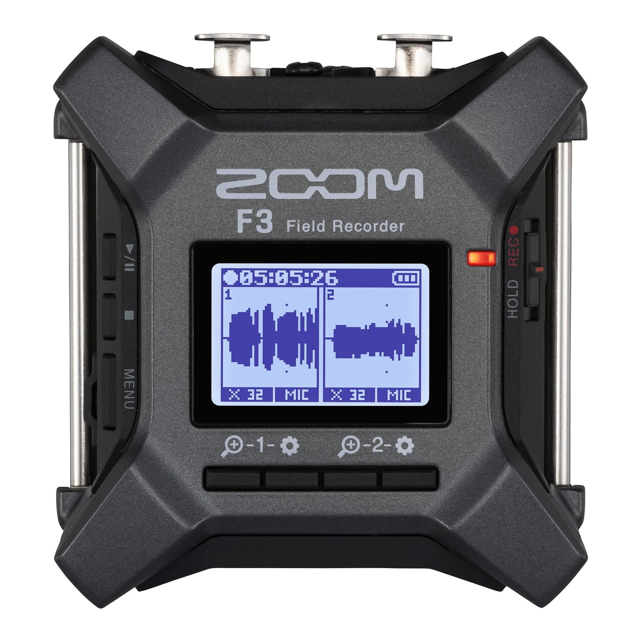 Zoom F3 Professional Field Recorder, 32-bit Float Recording, 2 Channel Recorder, Dual AD Converters, 2 Locking XLR/TRS Inputs, Battery Powered, Wireless Control Zoom