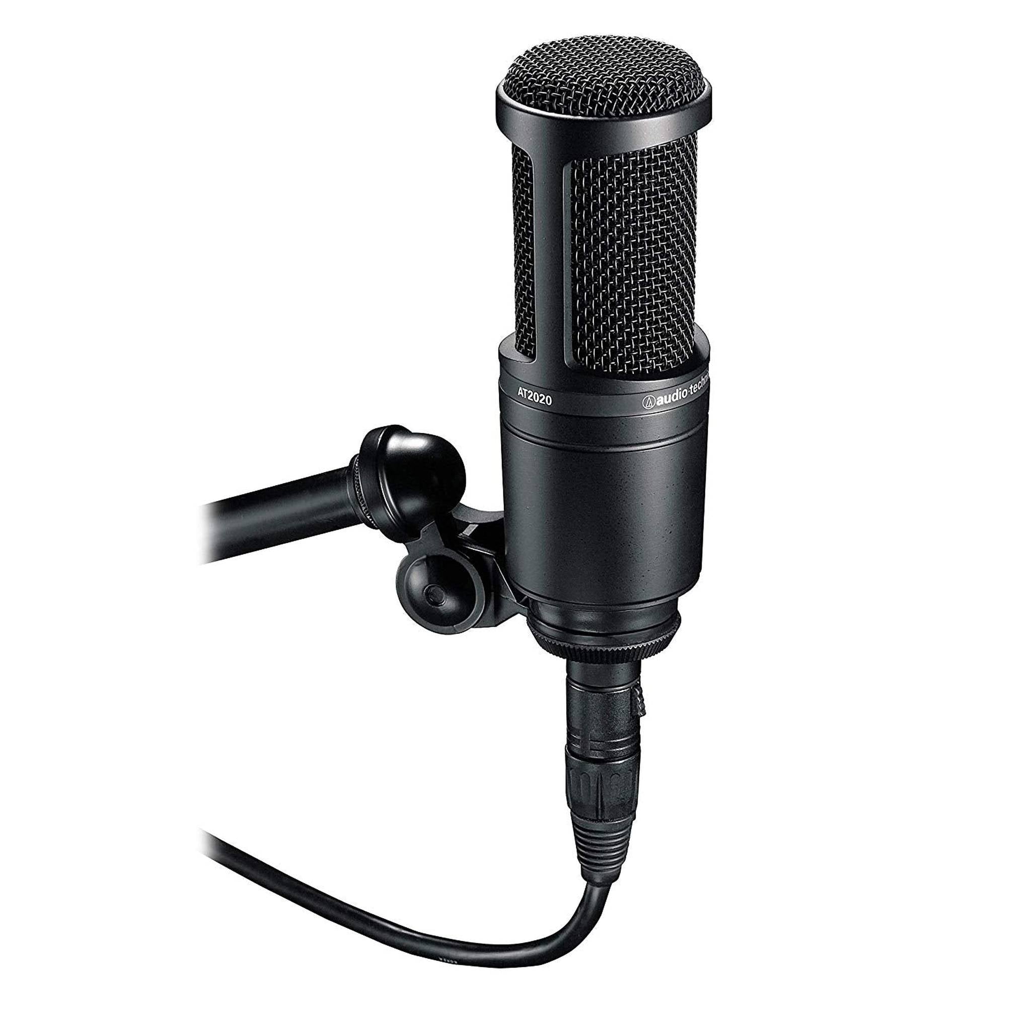 Audio-Technica AT2020 Cardioid Condenser Studio XLR Microphone, Black