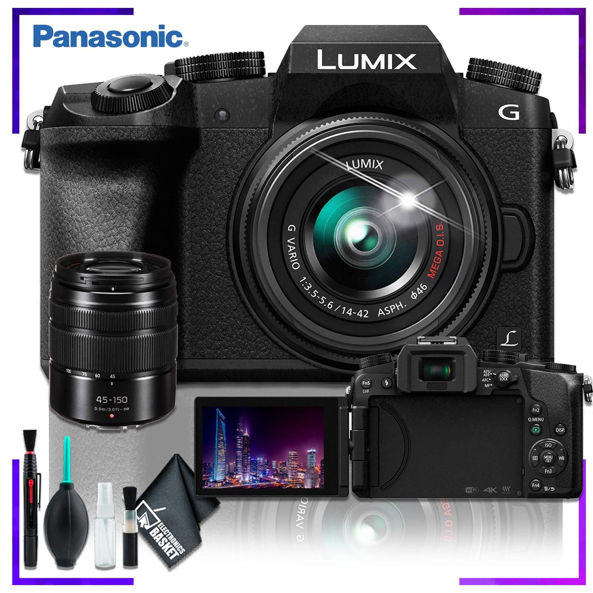 Panasonic Lumix DMC-G7 Four Thirds Digital Camera w/ 14-42mm Camera Kit Panasonic