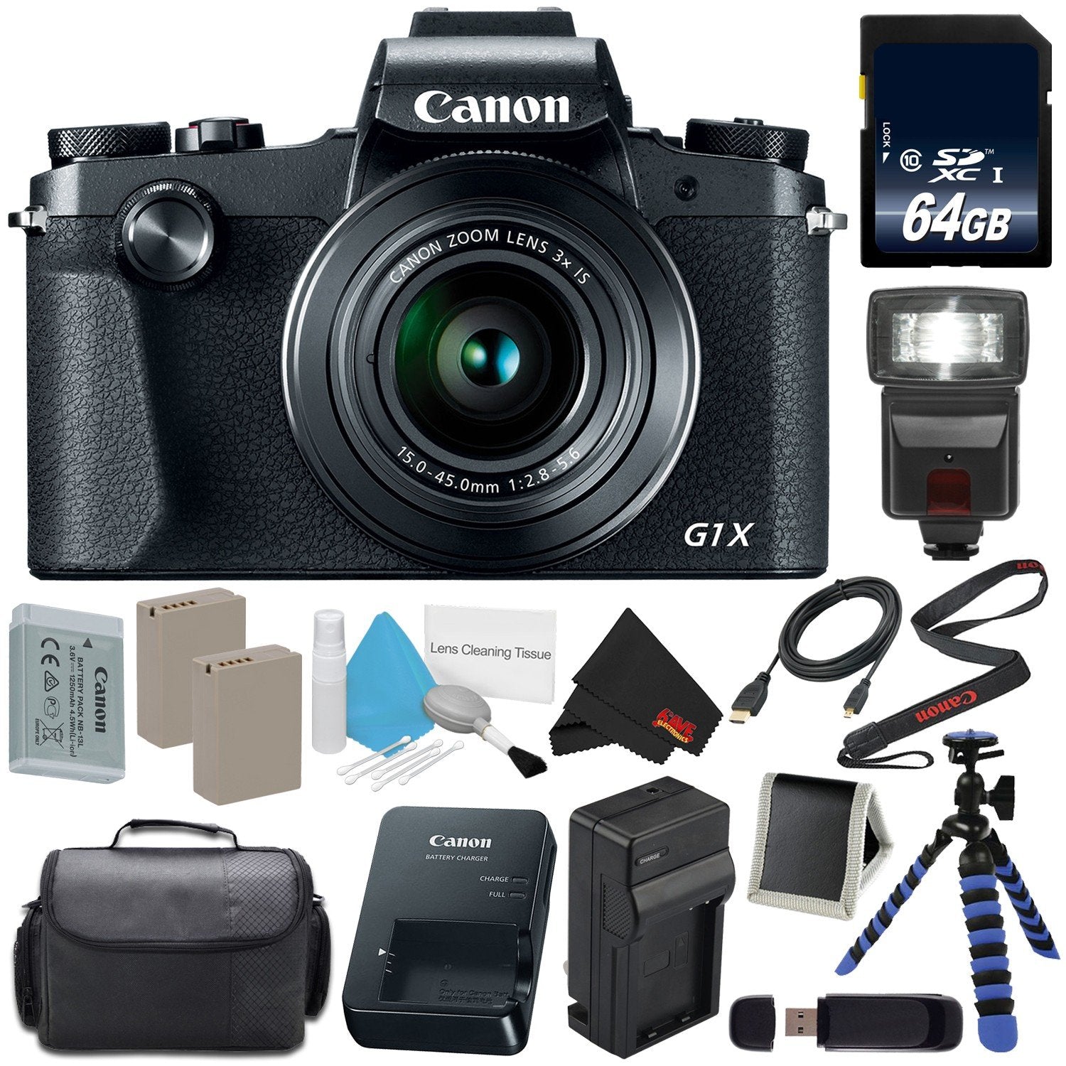 Canon PowerShot G1 X Mark III Digital Camera #2208C001 International Version No Warranty Starter Bundle Canon