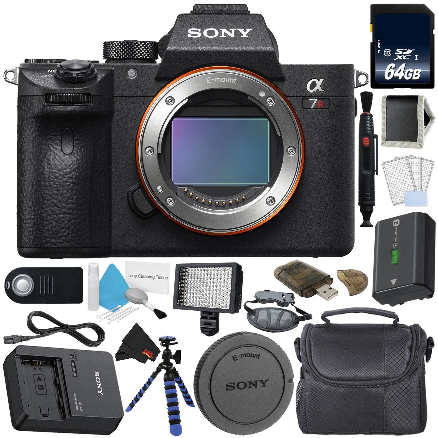 Sony Alpha a7R III 42.4MP Full Frame Mirrorless Interchangeable-Lens Digital Camera Body - Bundle with 64GB Memory Card Sony