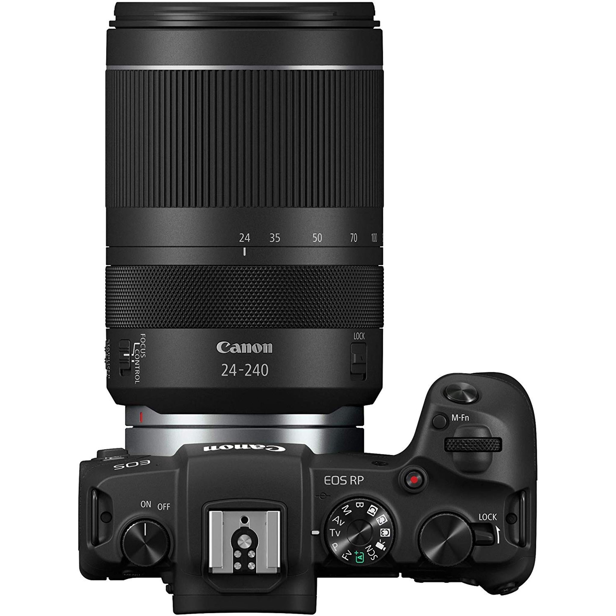 Canon EOS RP Mirrorless Camera w/RF 24-240mm Lens F/4-6.3 is USM & Lens Mount Adapter Canon