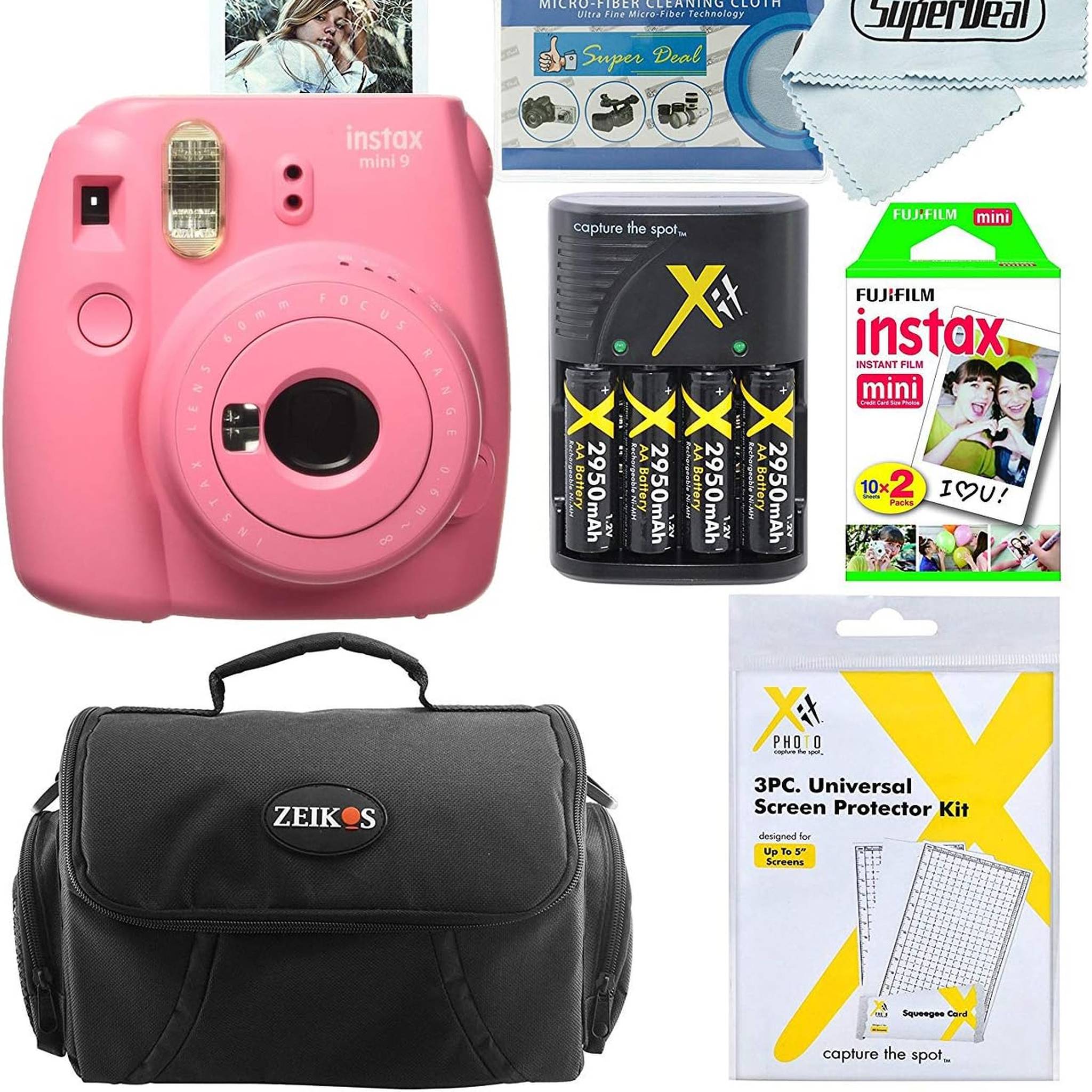 Fujifilm Instax Mini 9 Instant Film Camera with 20 Film Sheets + Bag Fujifilm