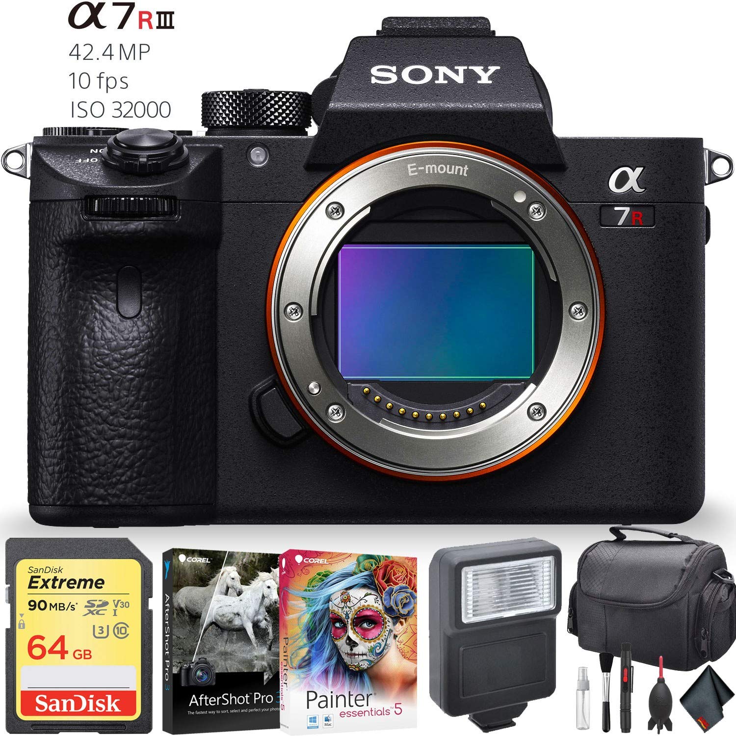 Sony Alpha a7R III Mirrorless Digital Camera Body Only Accessory Bundle Sony